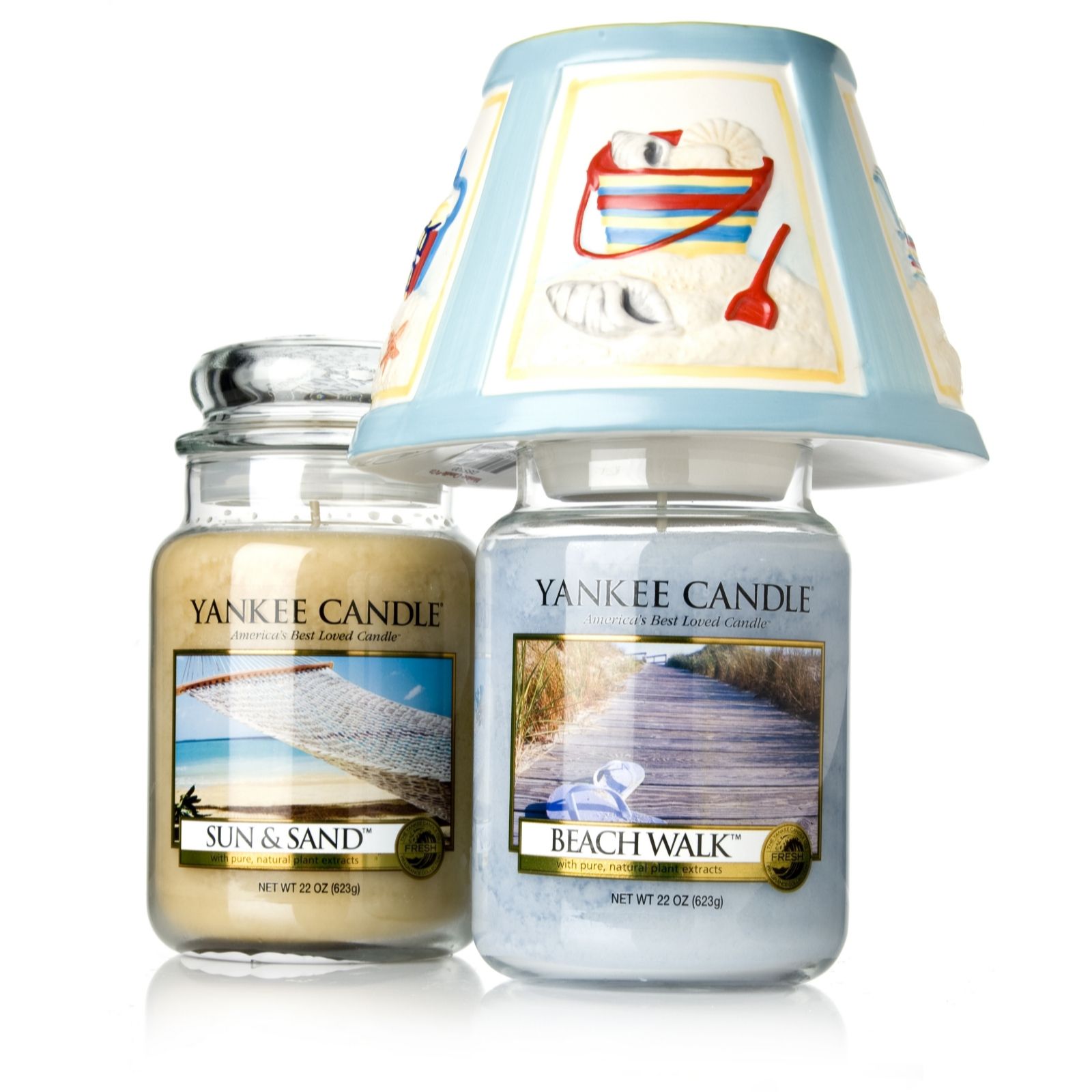 Yankee Candle Seaside Shade with 2 Large Jar Candles - QVC UK