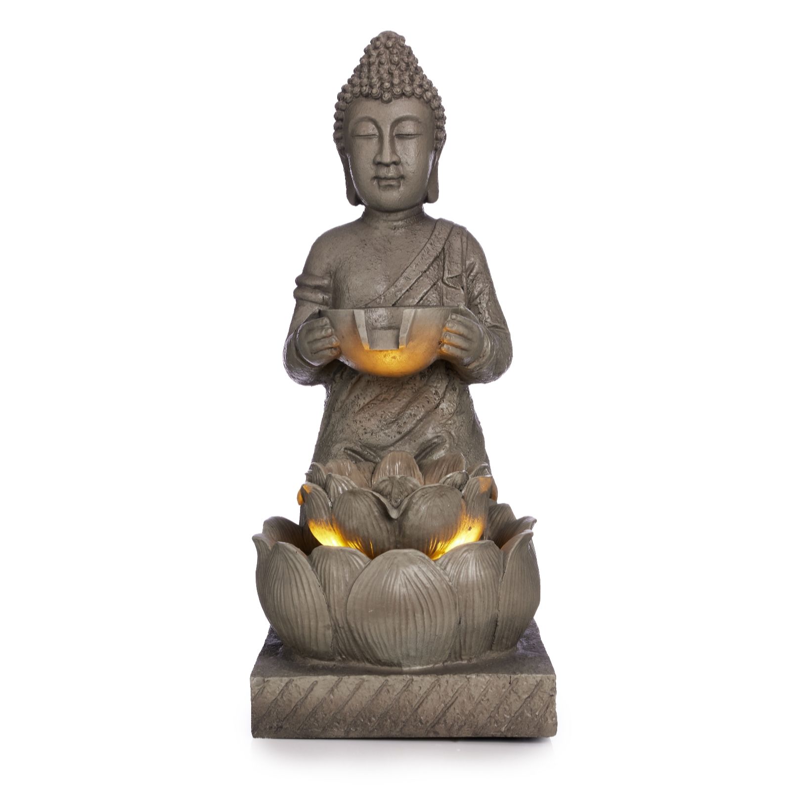 Garden Stories Outdoor Illuminated Buddha Fountain 72.5cm