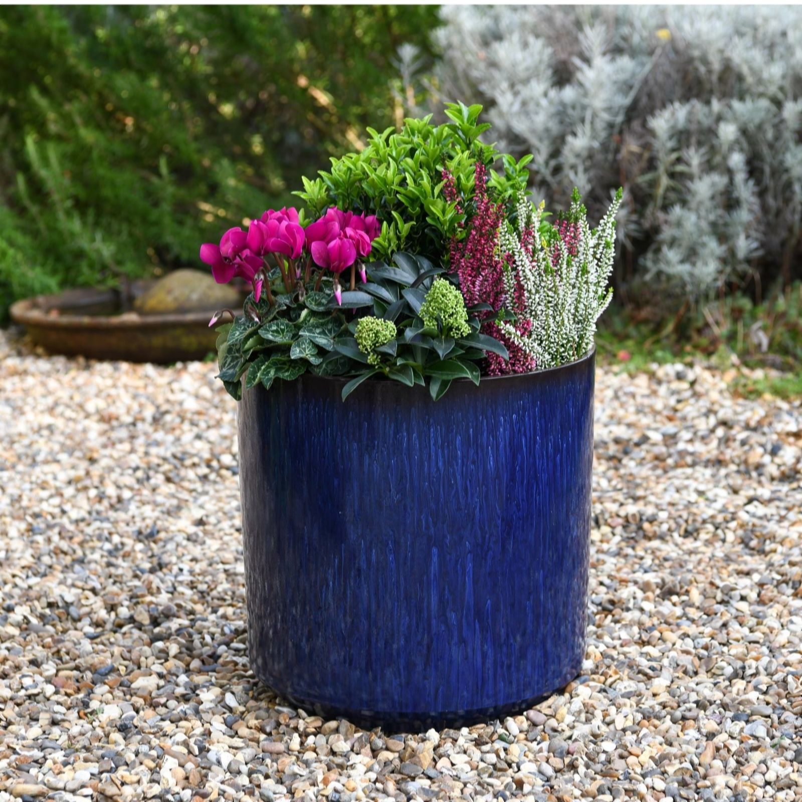 Thompson & Morgan 31cm Cylinder Glazed Planter