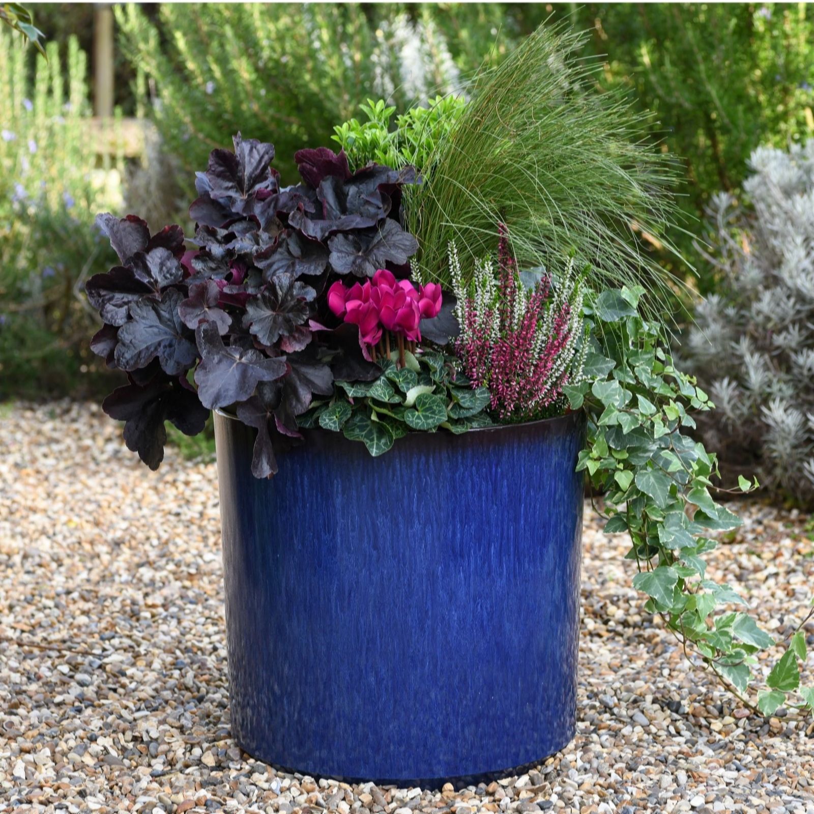 Thompson & Morgan 36cm Cylinder Glazed Planter