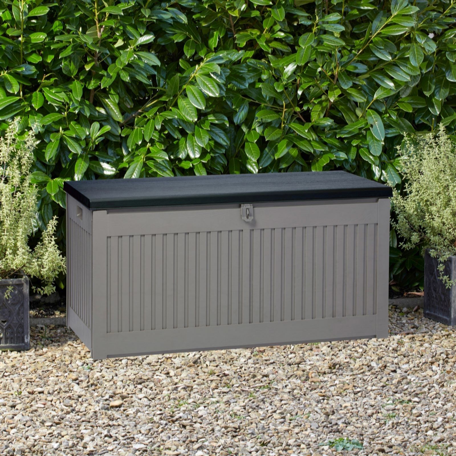 Thompson & Morgan 270L Storage with Sit-on Lid Grey