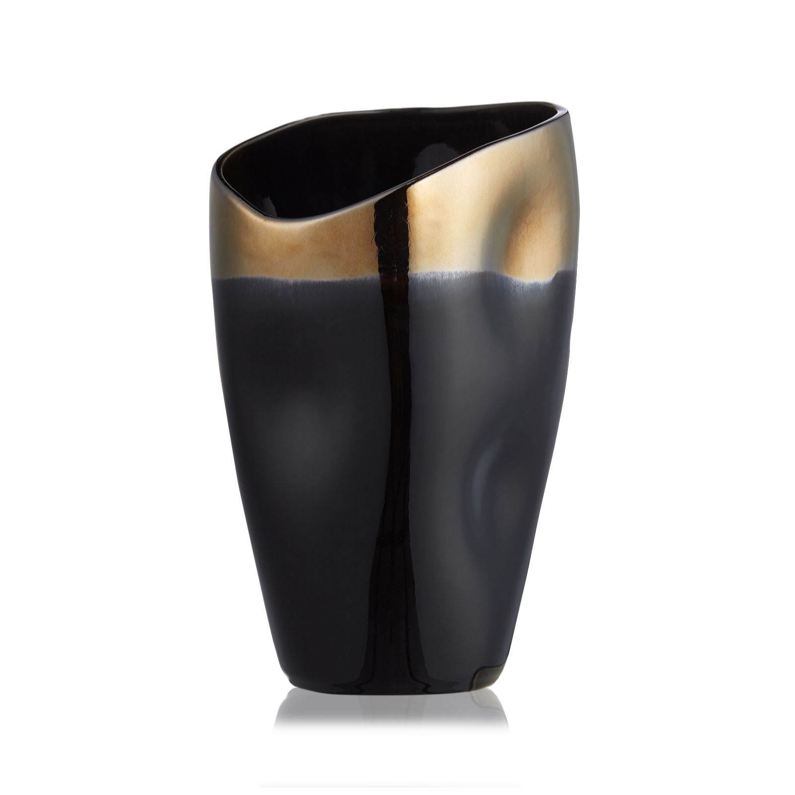 K By Kelly Hoppen Raven Wide Neck Vase Qvc Uk