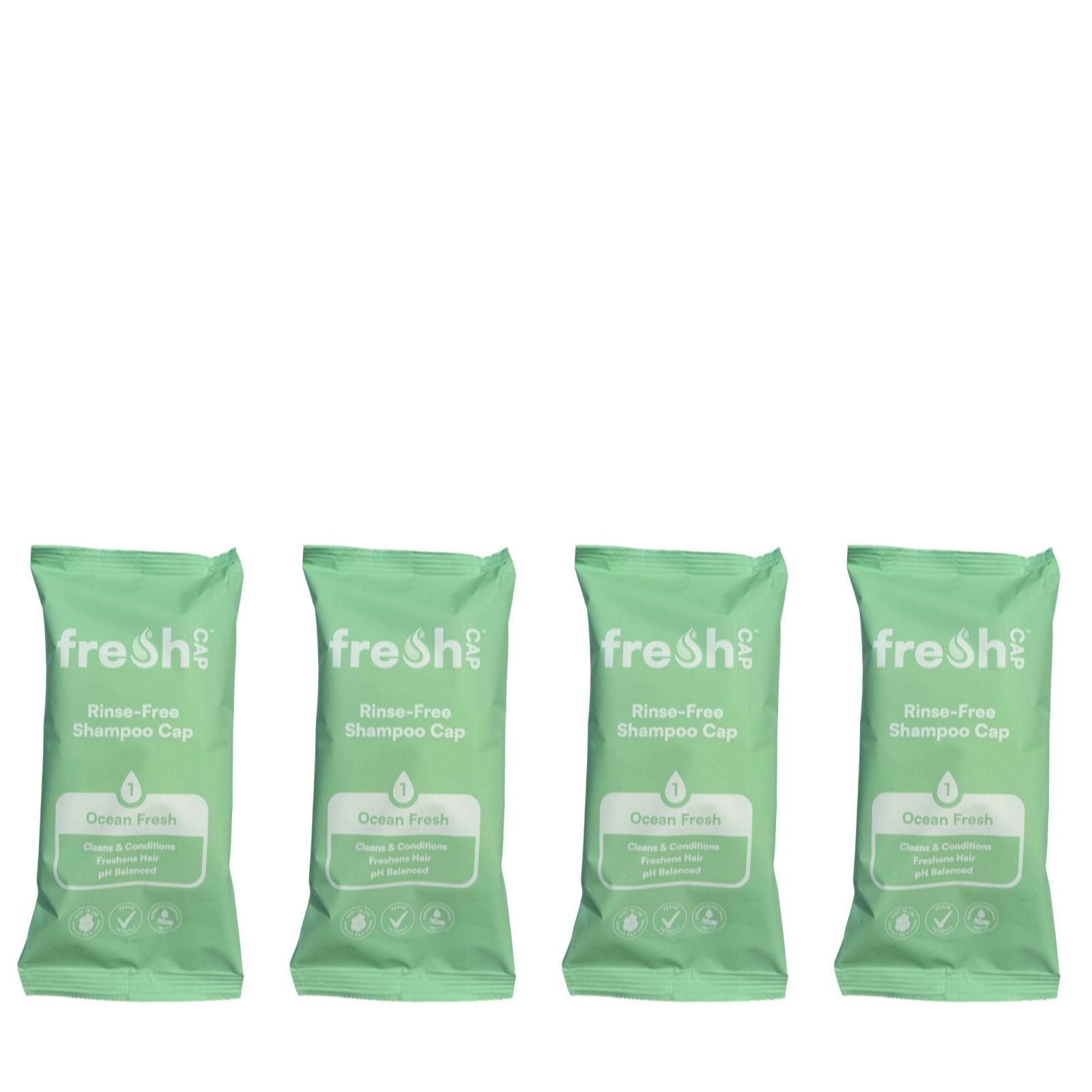FreshWipes Shampoo Caps Set of 4