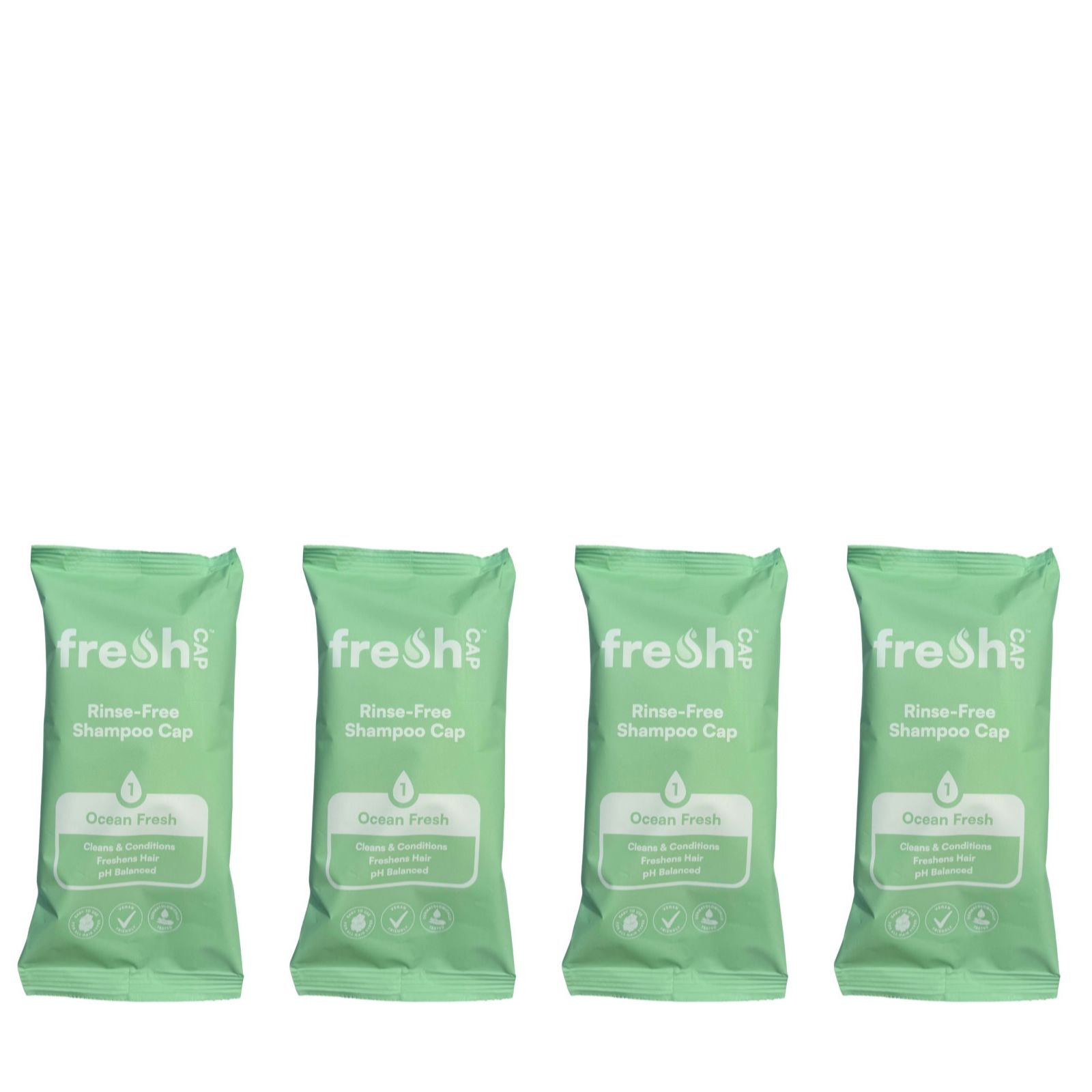 FreshWipes Shampoo Caps Set of 4