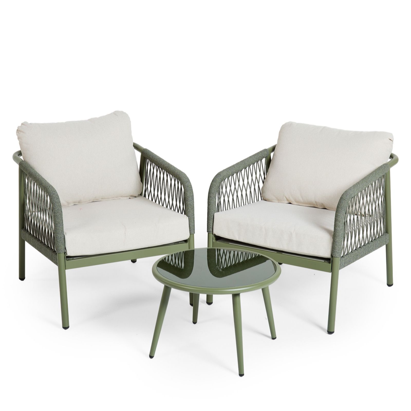  abode 2 Chairs & Table Rope Bistro Set