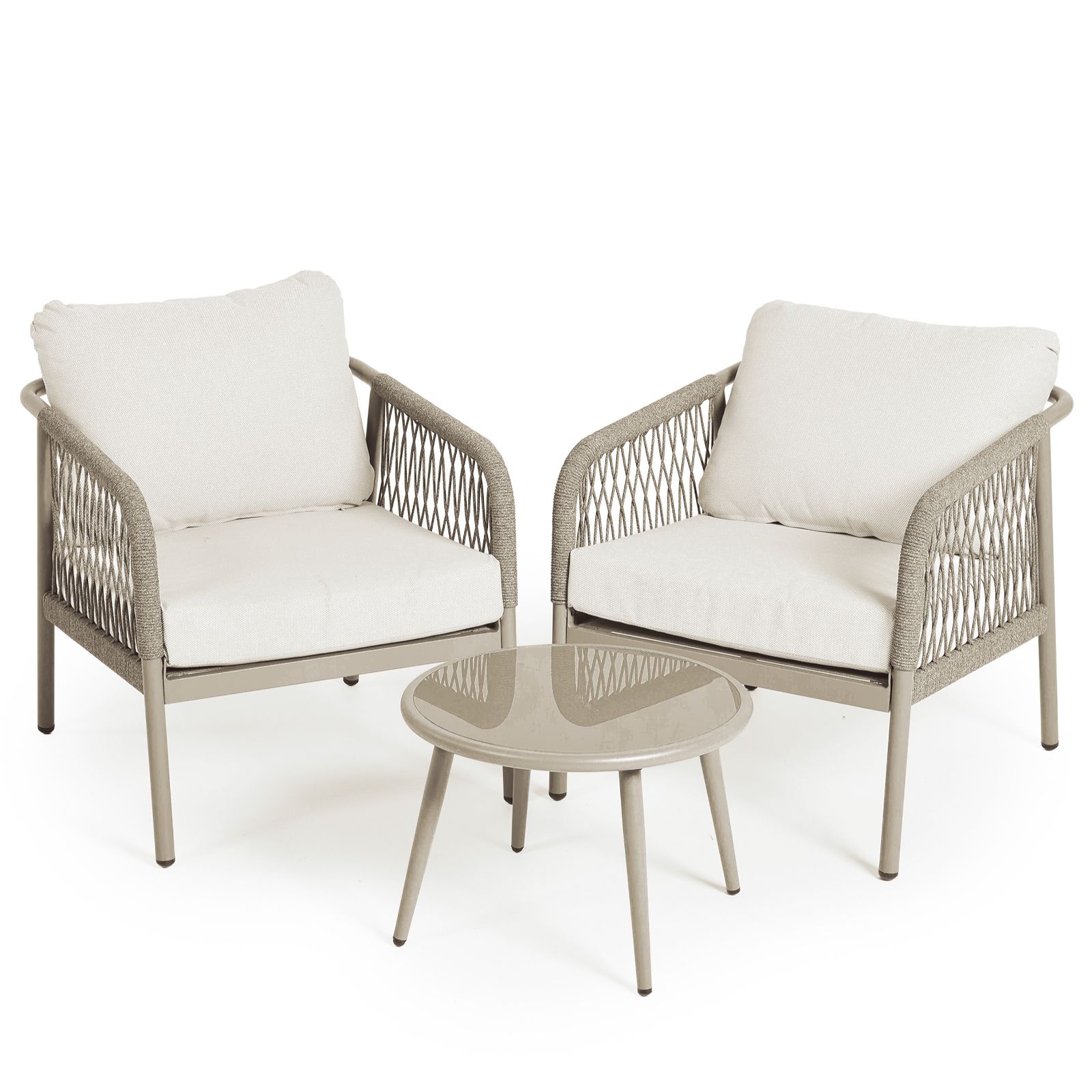 abode 2 Chairs & Table Rope Bistro Set