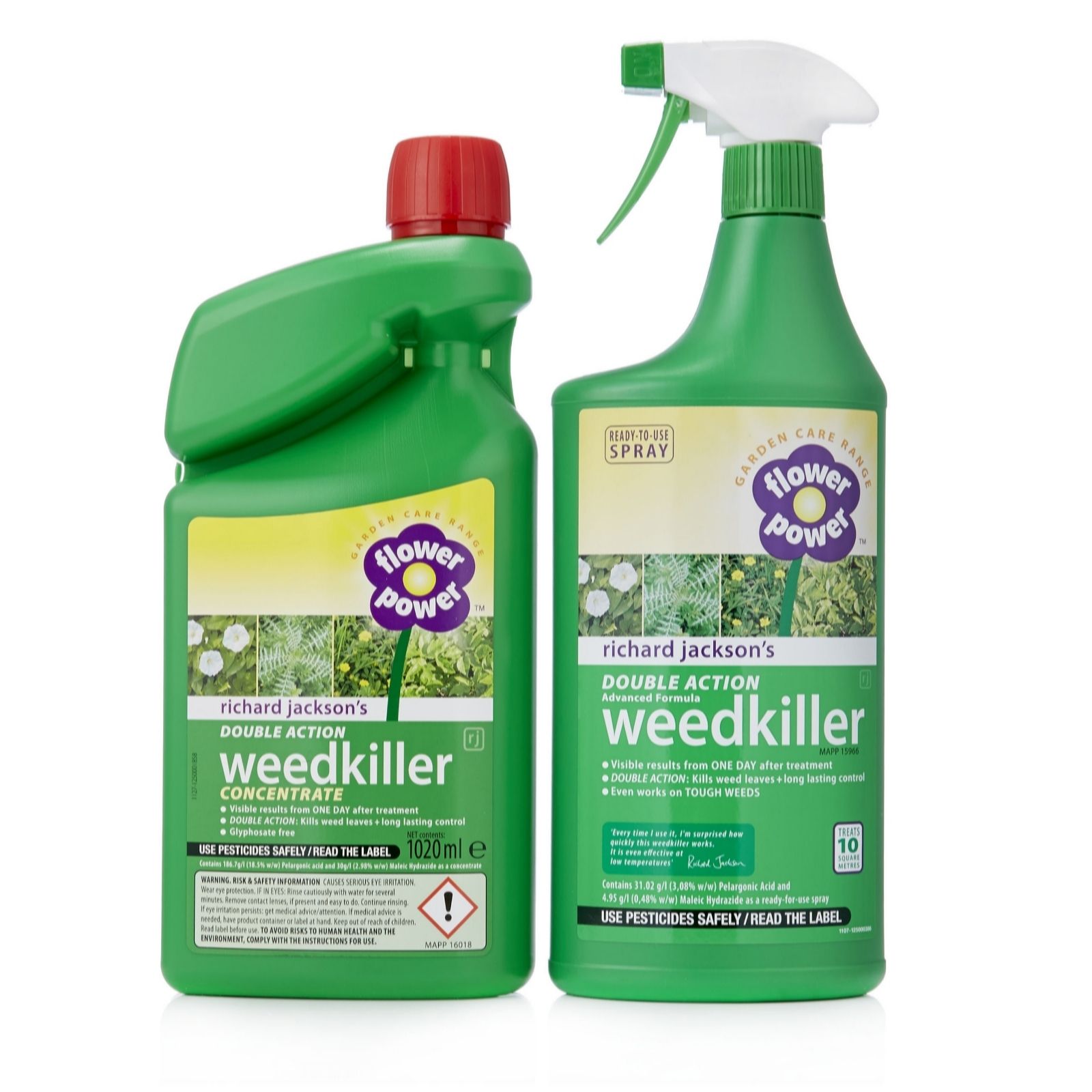 Richard Jackson Premium Weedkiller 1020ml Concentrate with 1 Litre RTU
