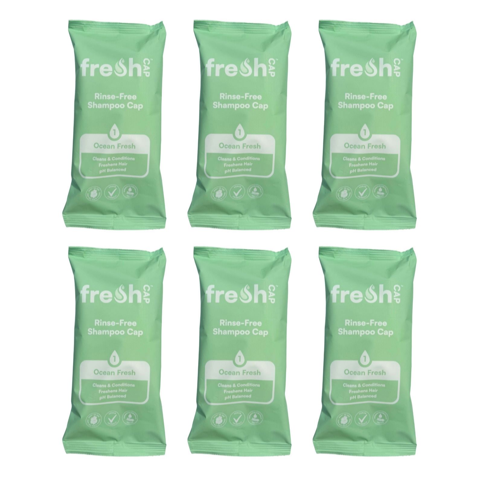 FreshWipes Shampoo Caps Set of 6