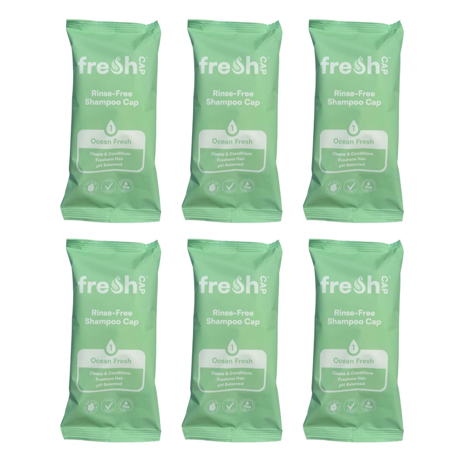 FreshWipes Shampoo Caps Set of 6