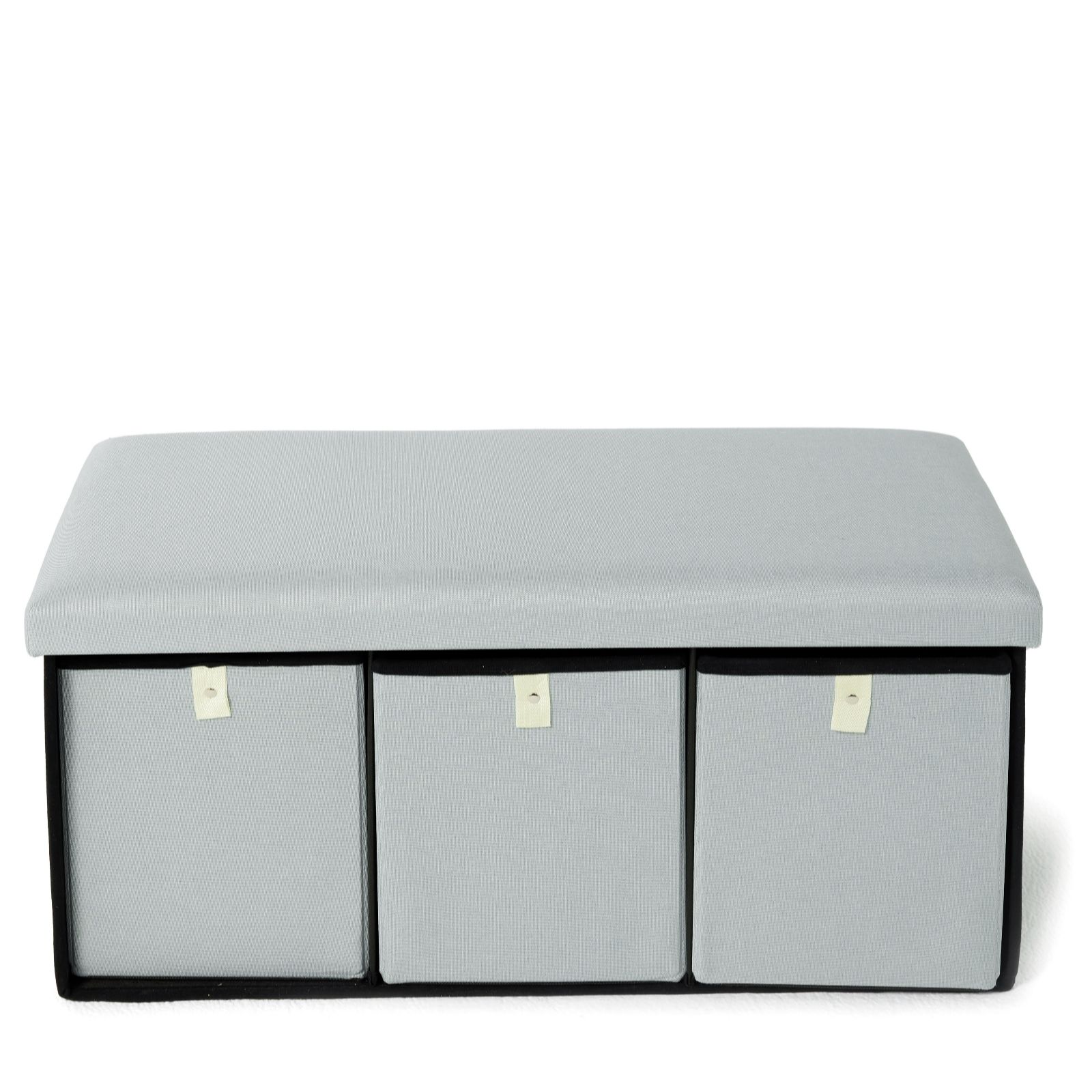 Outlet Organised Options Collapsible Storage Ottoman with Drawers