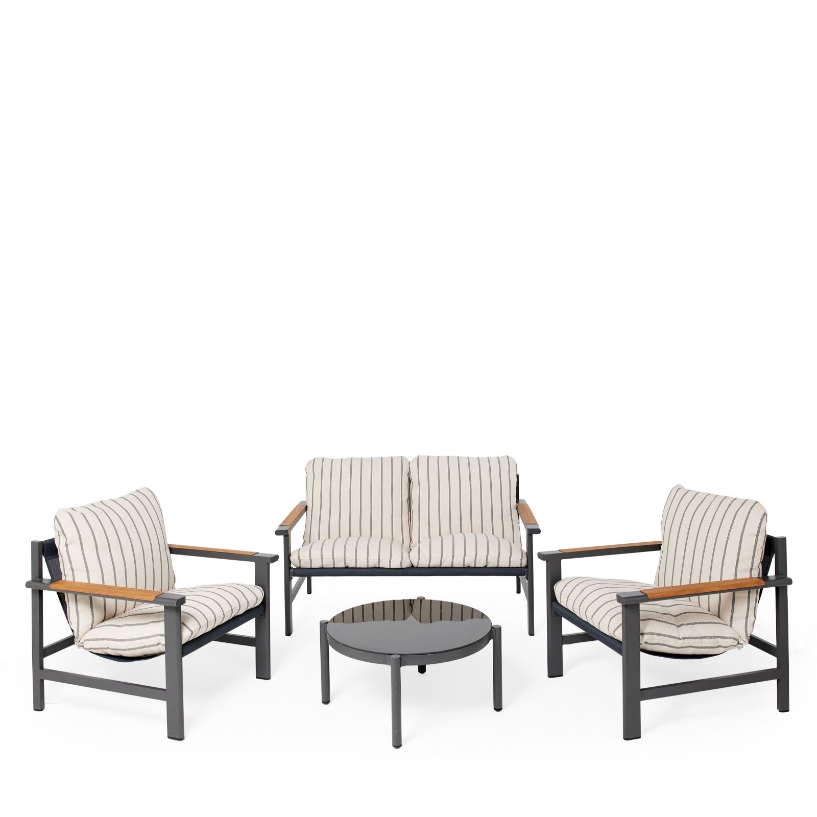 abode 4 Piece Padded Chairs & Table Conversation Set