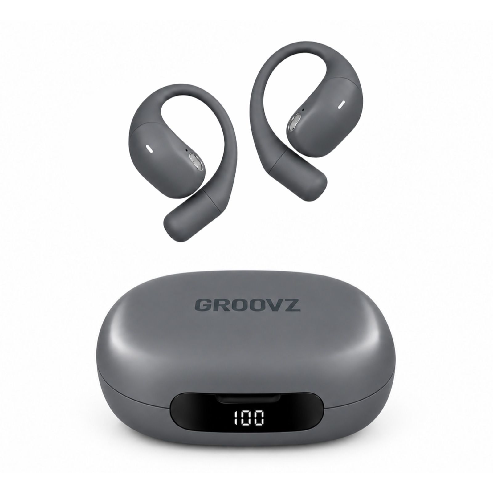 Groovz Ultra Open Ear True Wireless Headphones w/Magnetic Charging Case