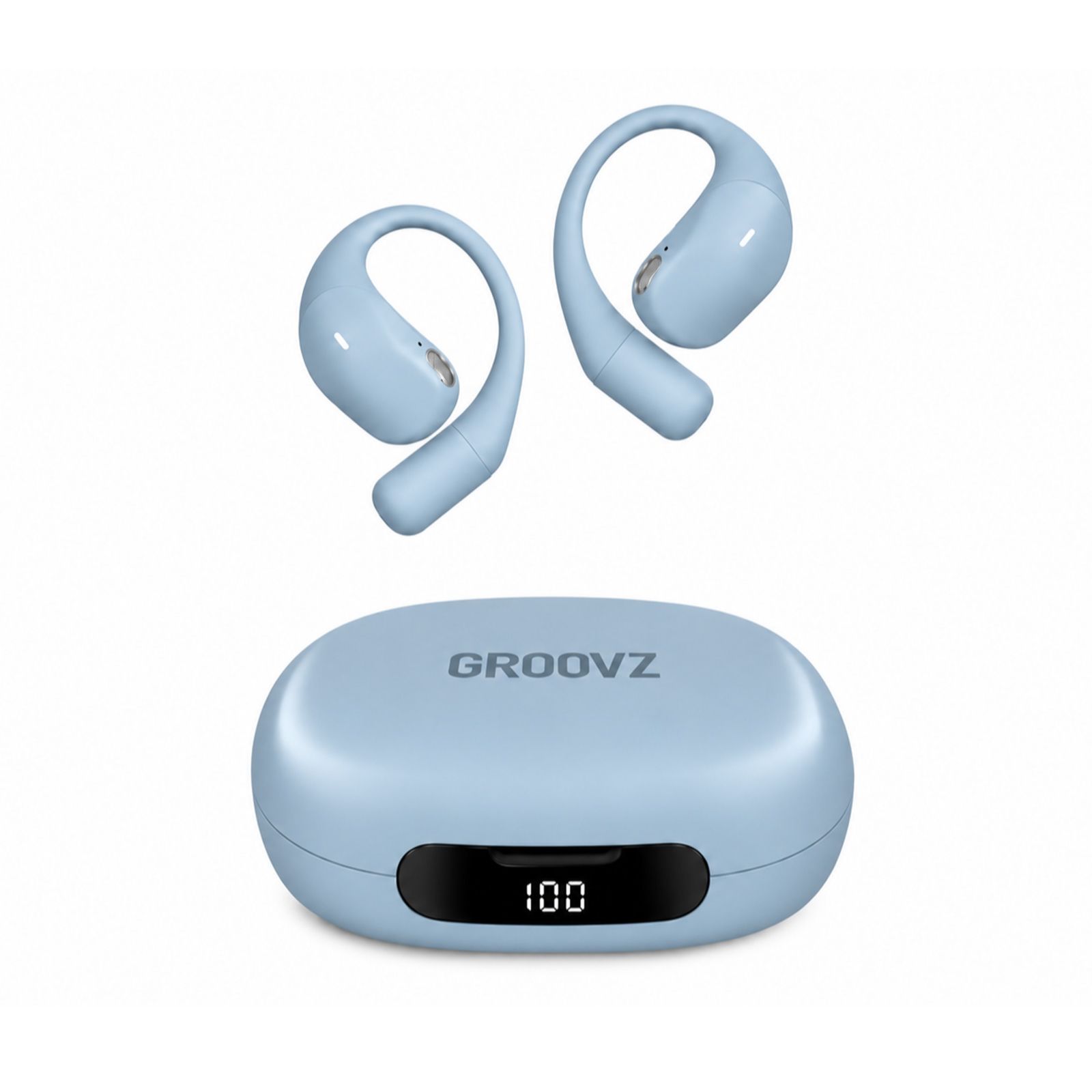 Groovz Ultra Open Ear True Wireless Headphones w/Magnetic Charging Case