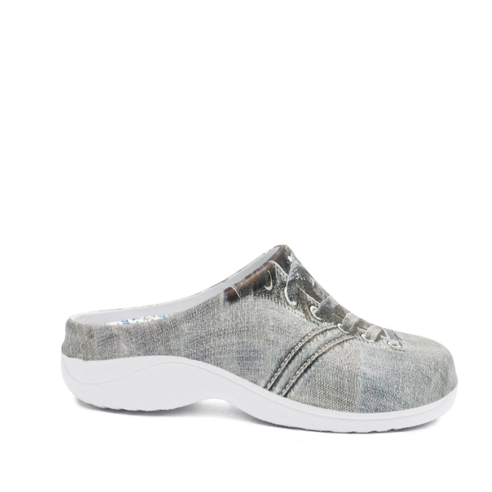 Backdoorshoes Washed Denim Canvas Women's Clogs