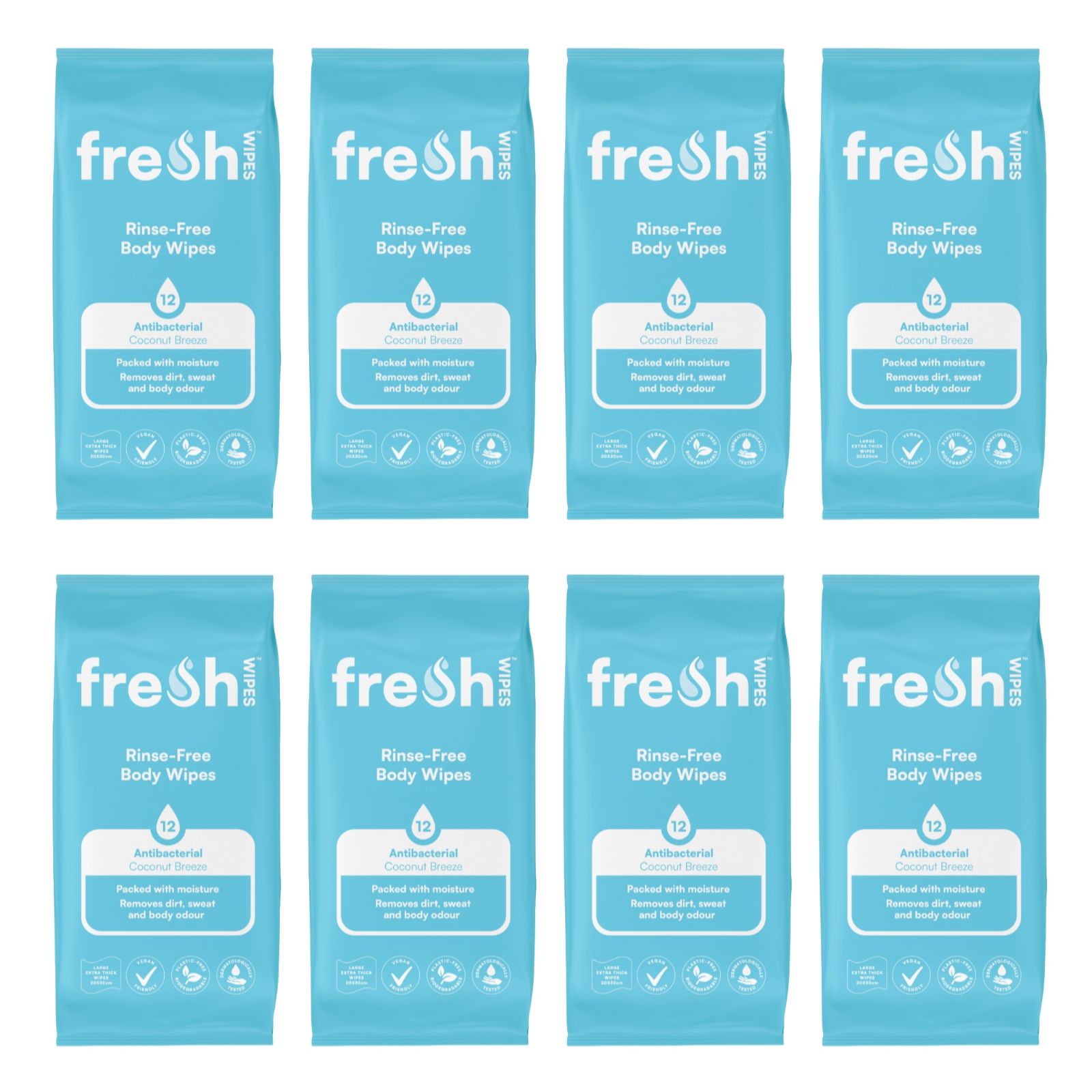 FreshWipes Body Wipes Set of 8 Packs