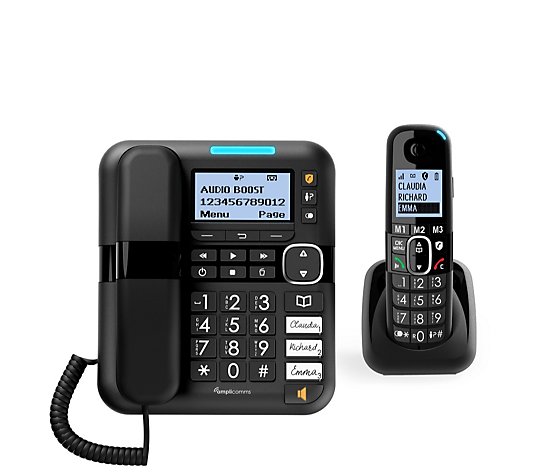 Amplicomms Big Tel 1580 Telephone Combo With Answer Machine