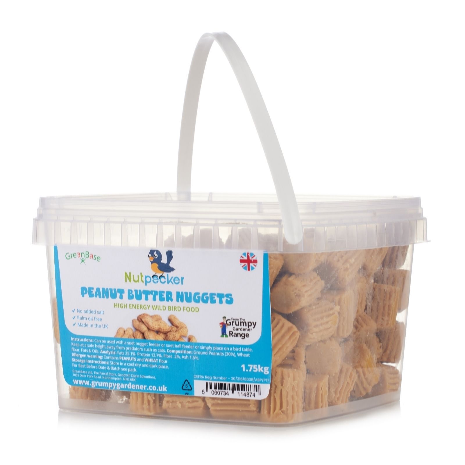 Grumpy Gardener 1.75kg Tub of Nutpecker Nuggets