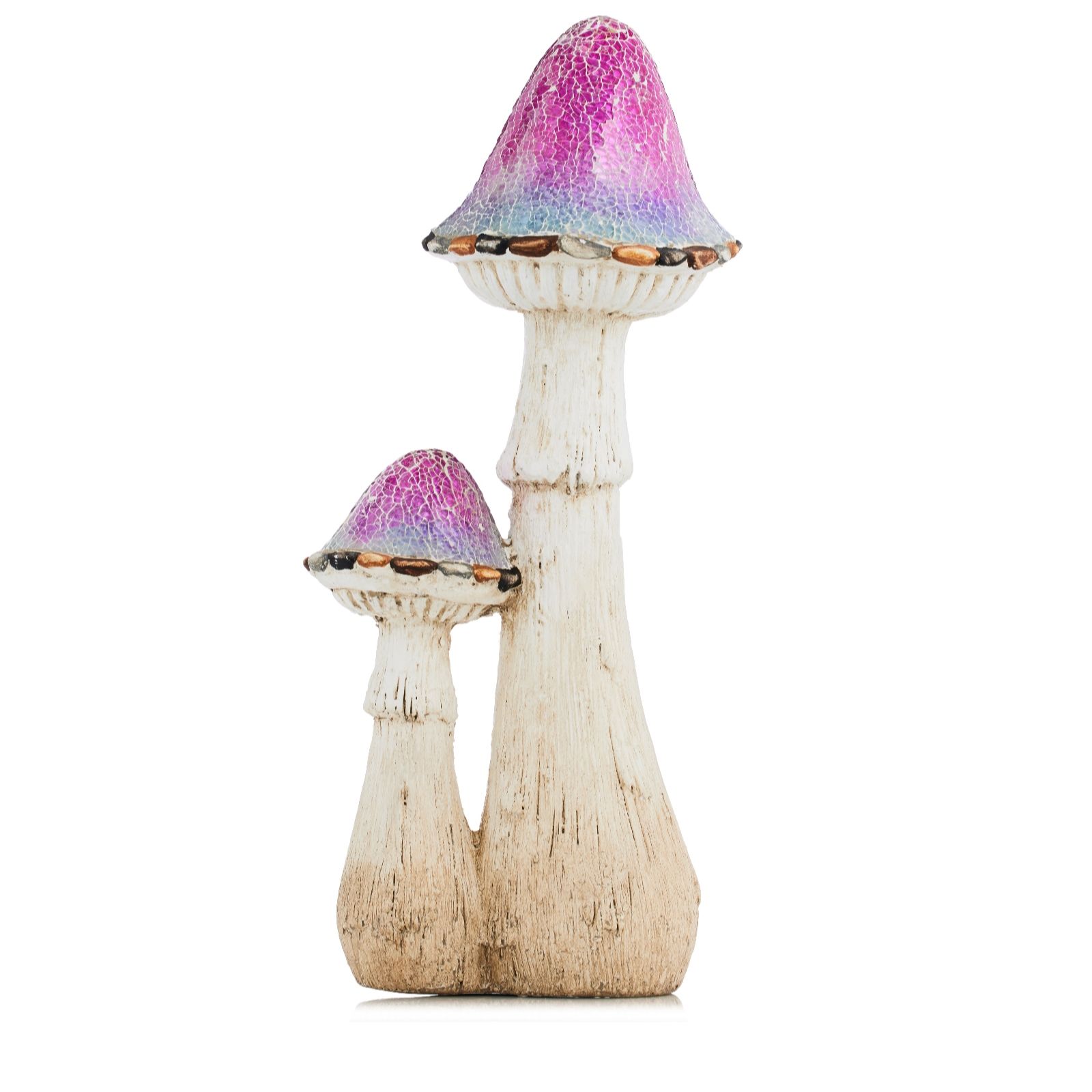 Home2Garden Purple Mosaic Decorative Toadstools