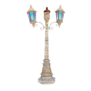 Luxform Two Headed Rotating Lamp Post - 722389