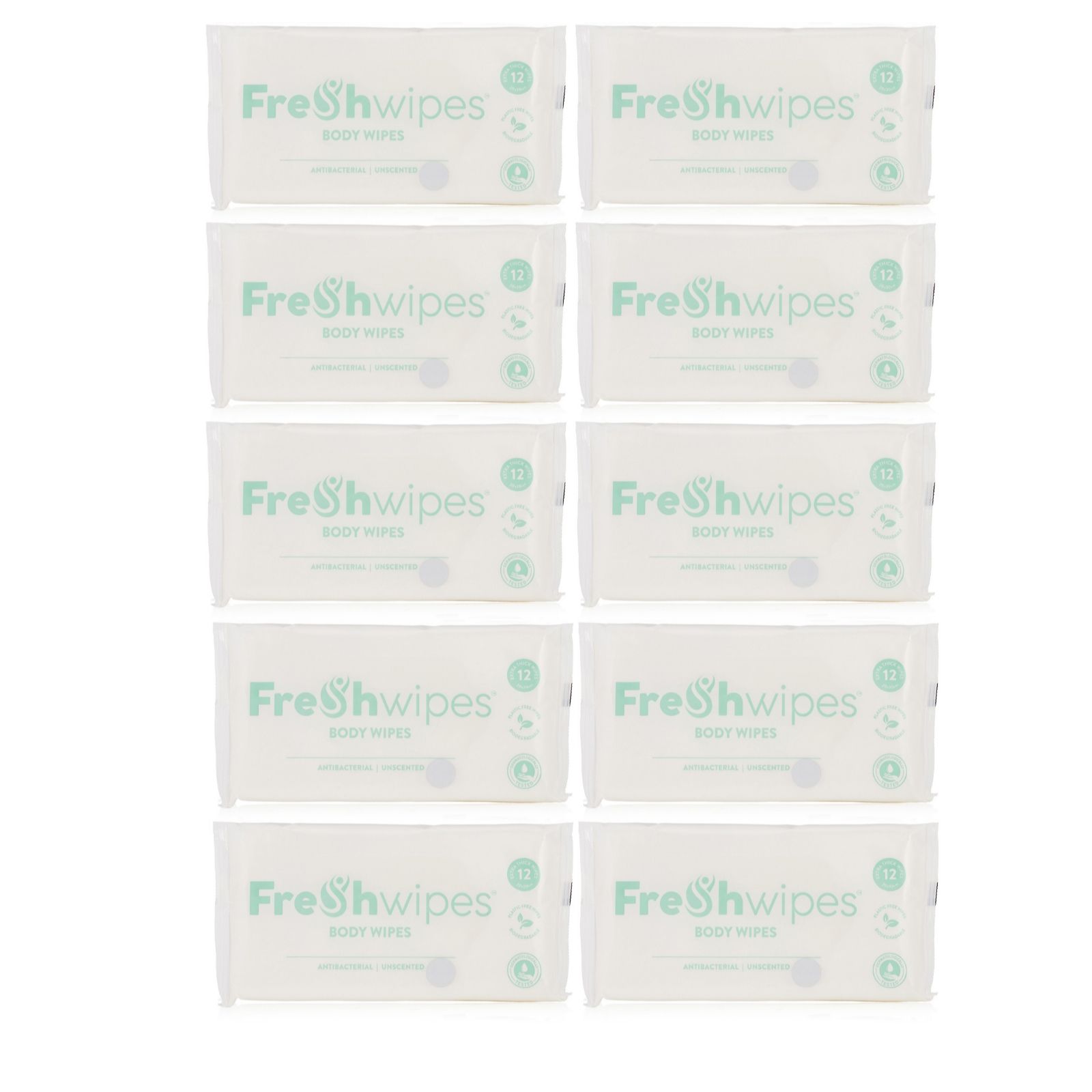 FreshWipes Body Wipes Set of 10 Packs