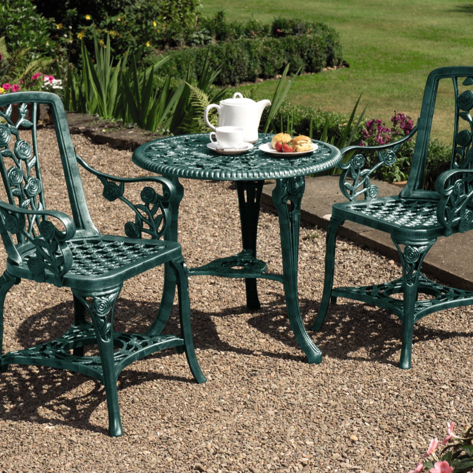 Thompson & Morgan 3pc Rose Bistro Furniture Set