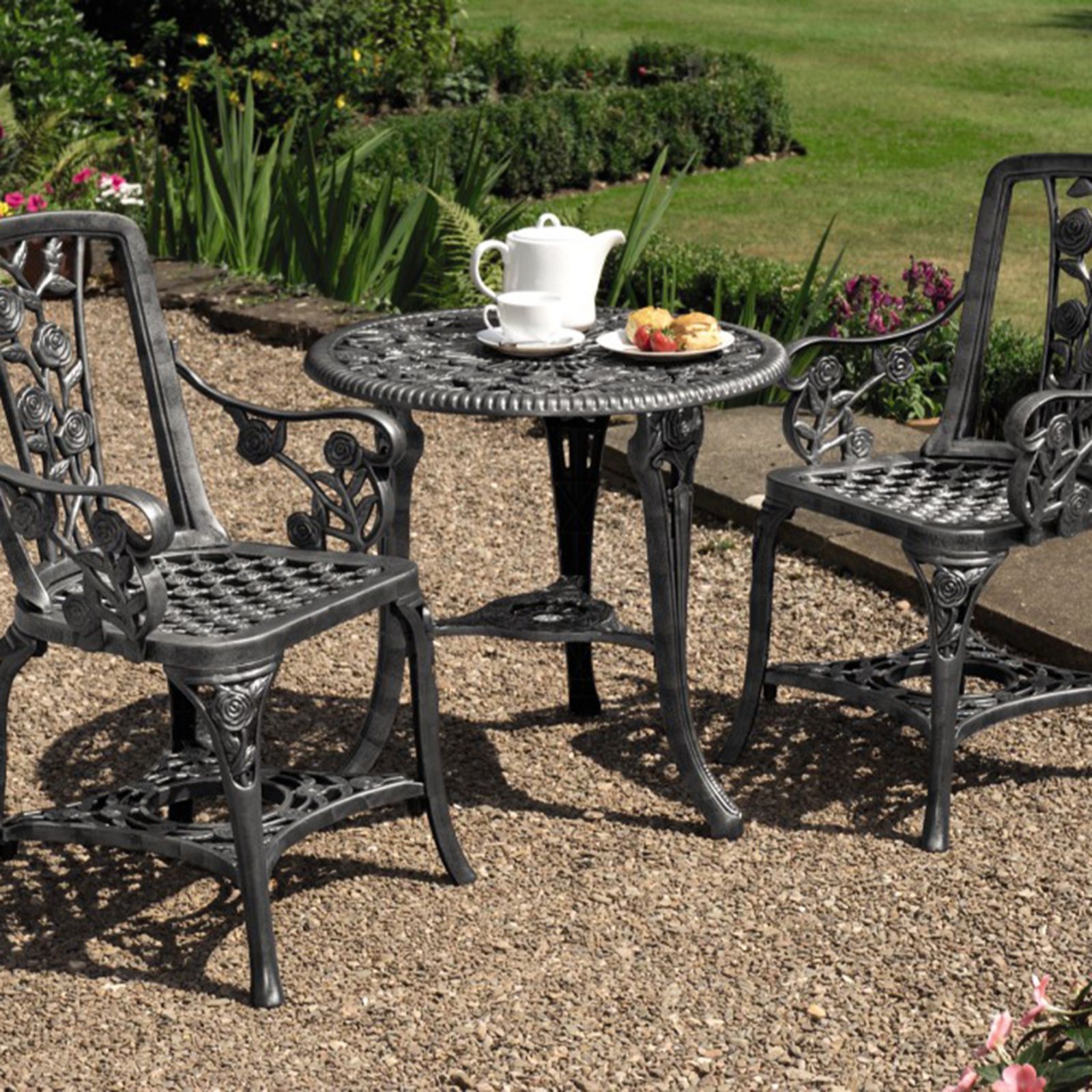 3pc Rose Bistro Furniture Set