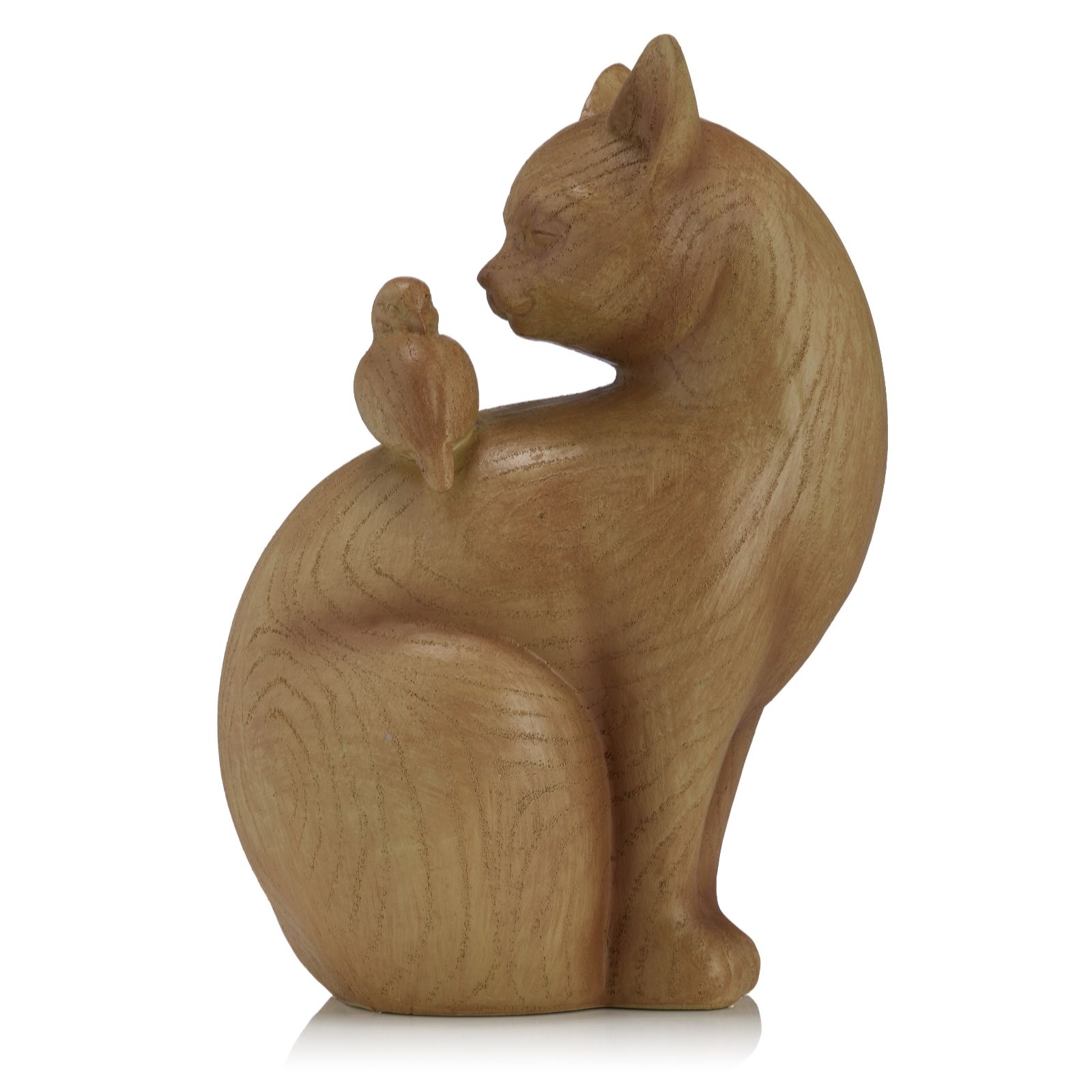 Garden Reflections Wood Effect Cat