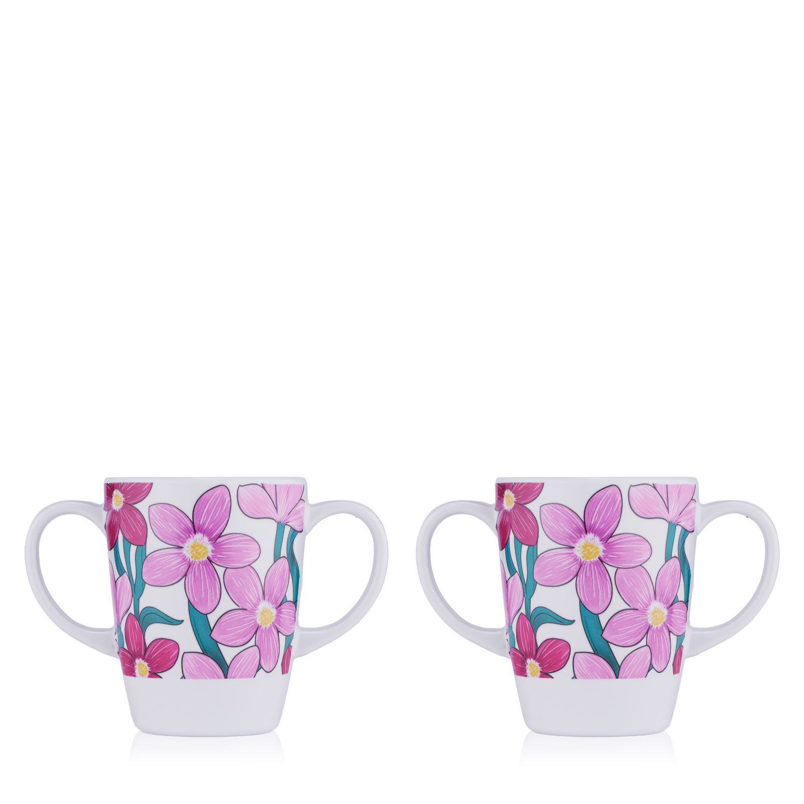 Rosa Lifestyle Set of 2 Double Handed Mugs