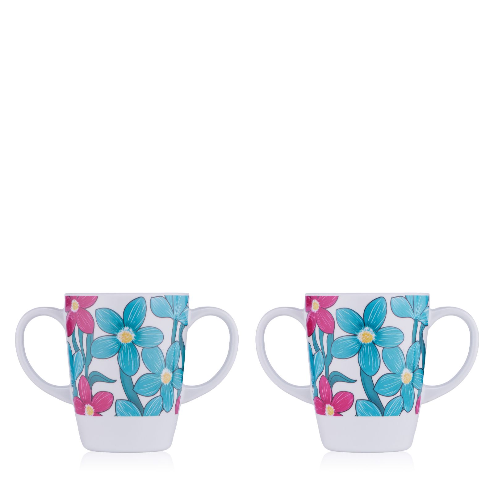 Rosa Lifestyle Set of 2 Double Handed Mugs