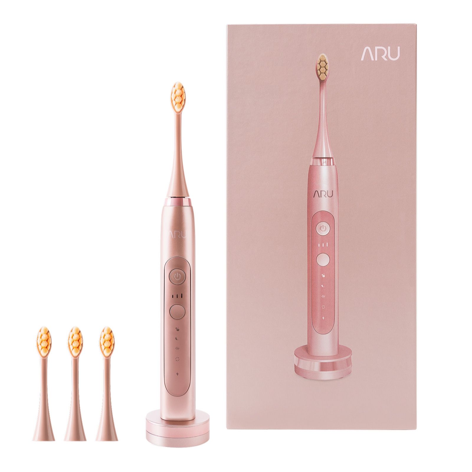 ARU Sonic Toothbrush with Additional Heads & Mirror Mount