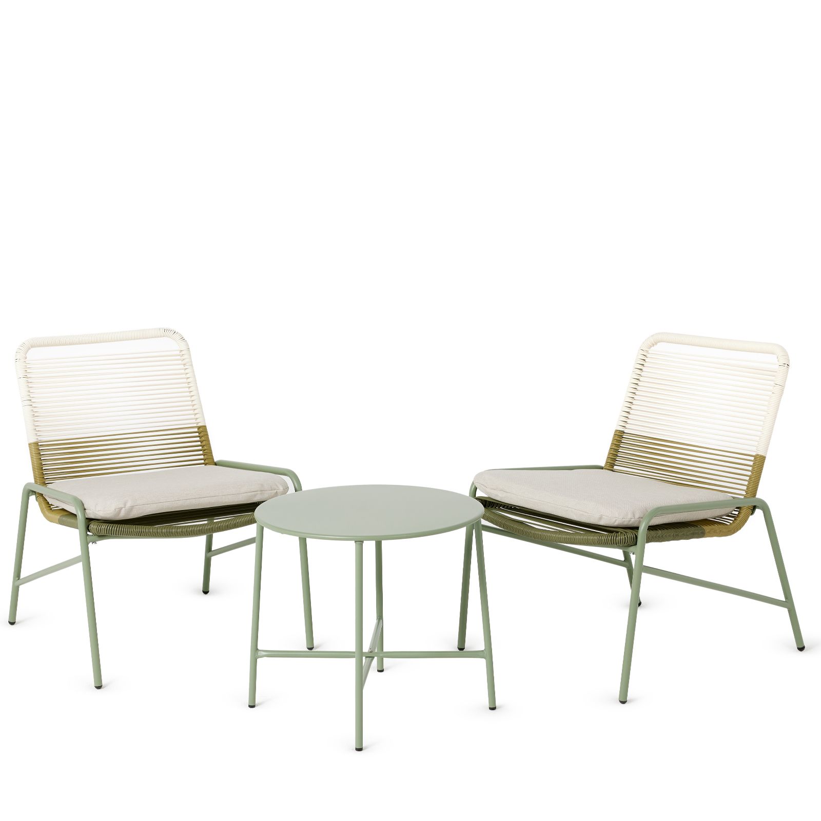 Garden Stories 2 Chairs with Seat Pads & Table Bistro Set