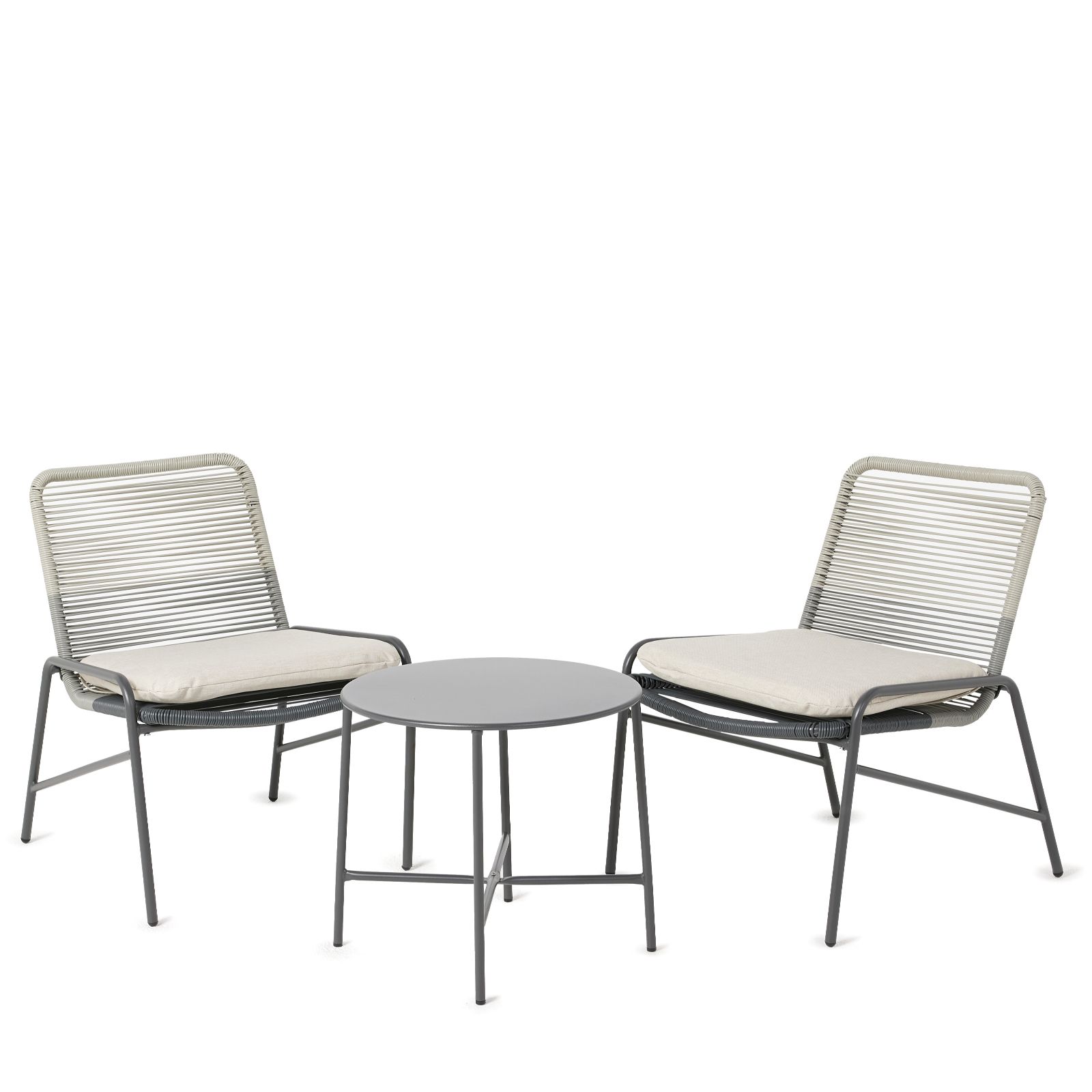 Garden Stories 2 Chairs with Seat Pads & Table Bistro Set