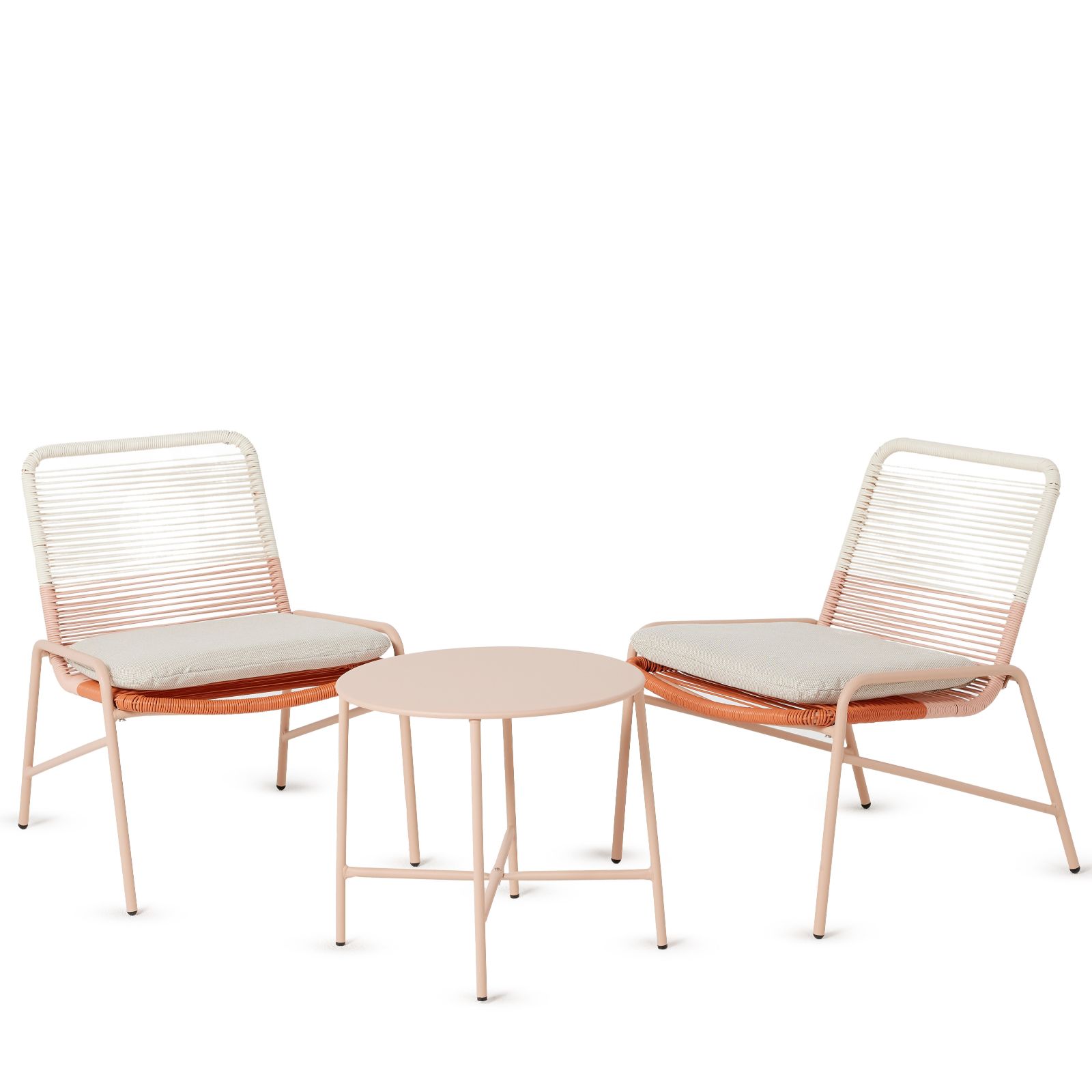 Garden Stories 2 Chairs with Seat Pads & Table Bistro Set