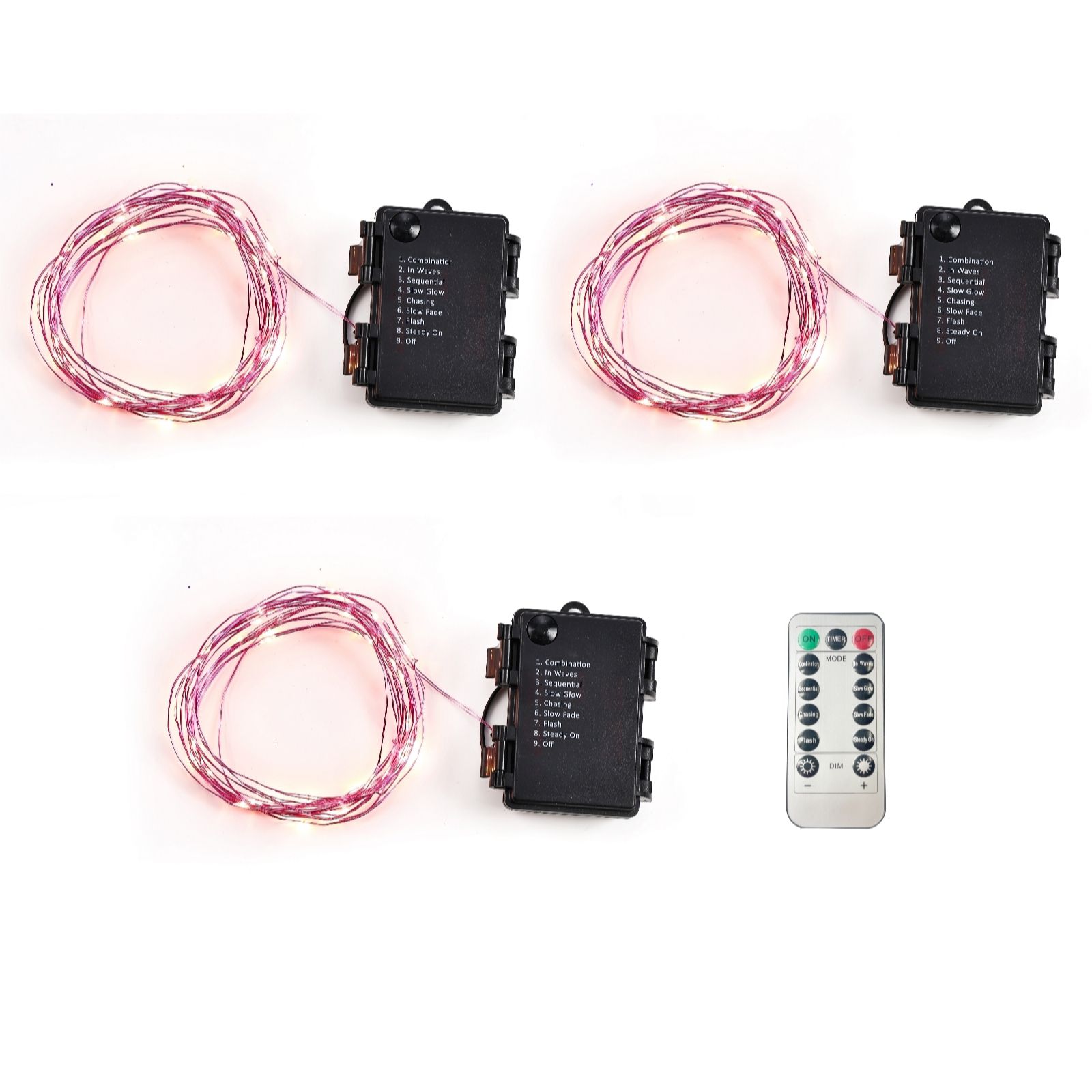 Outlet Garden Stories Collection Indoor Outdoor Set of 3 4m Wire Lights