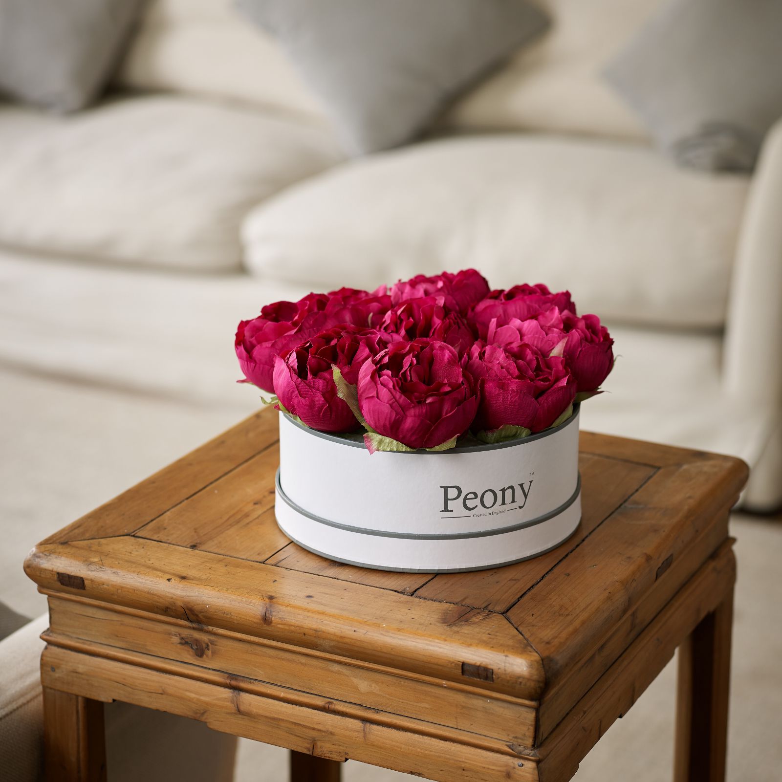 Peony Hatbox with Peonies QVC UK