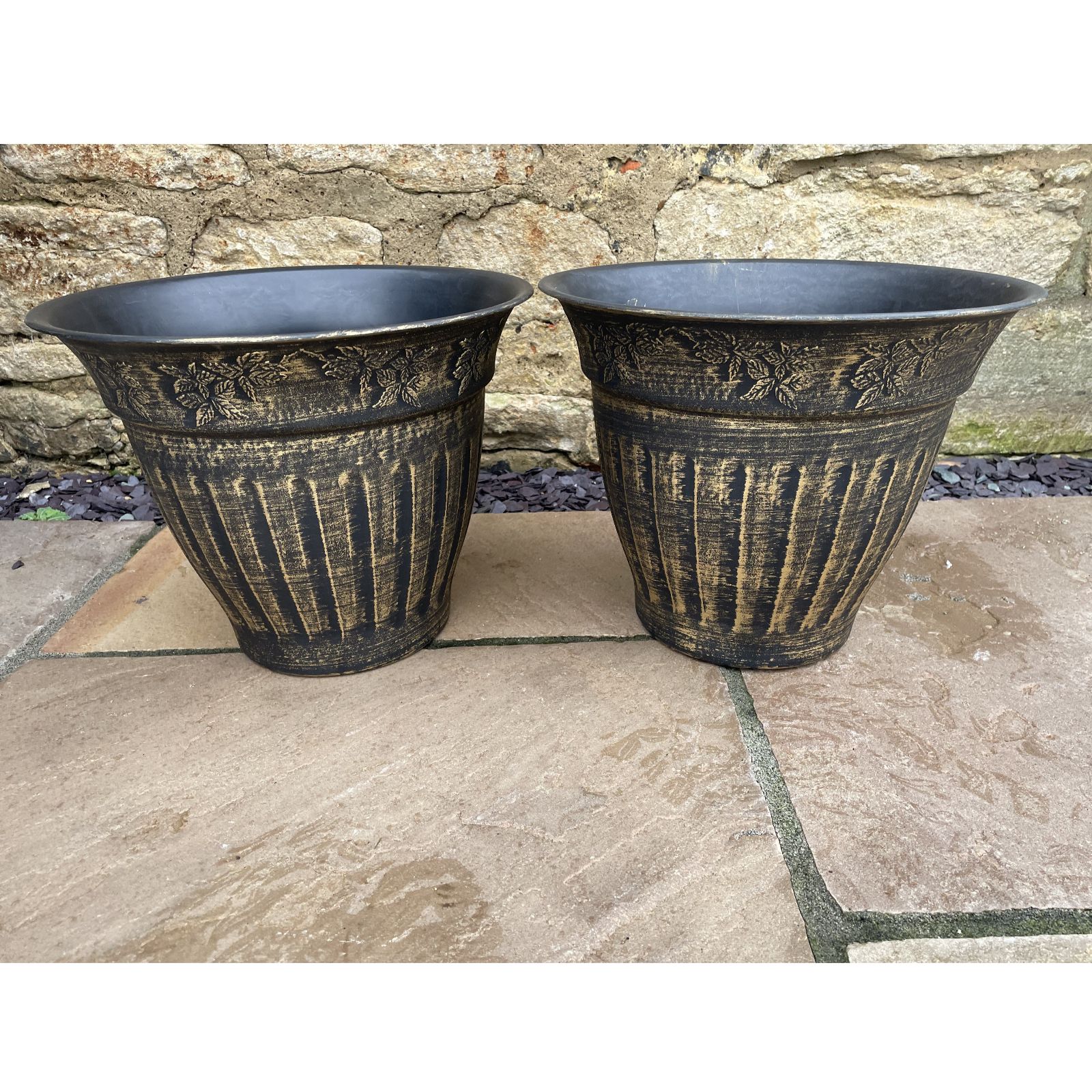 Plants2Garden Large Antique Planter Pair