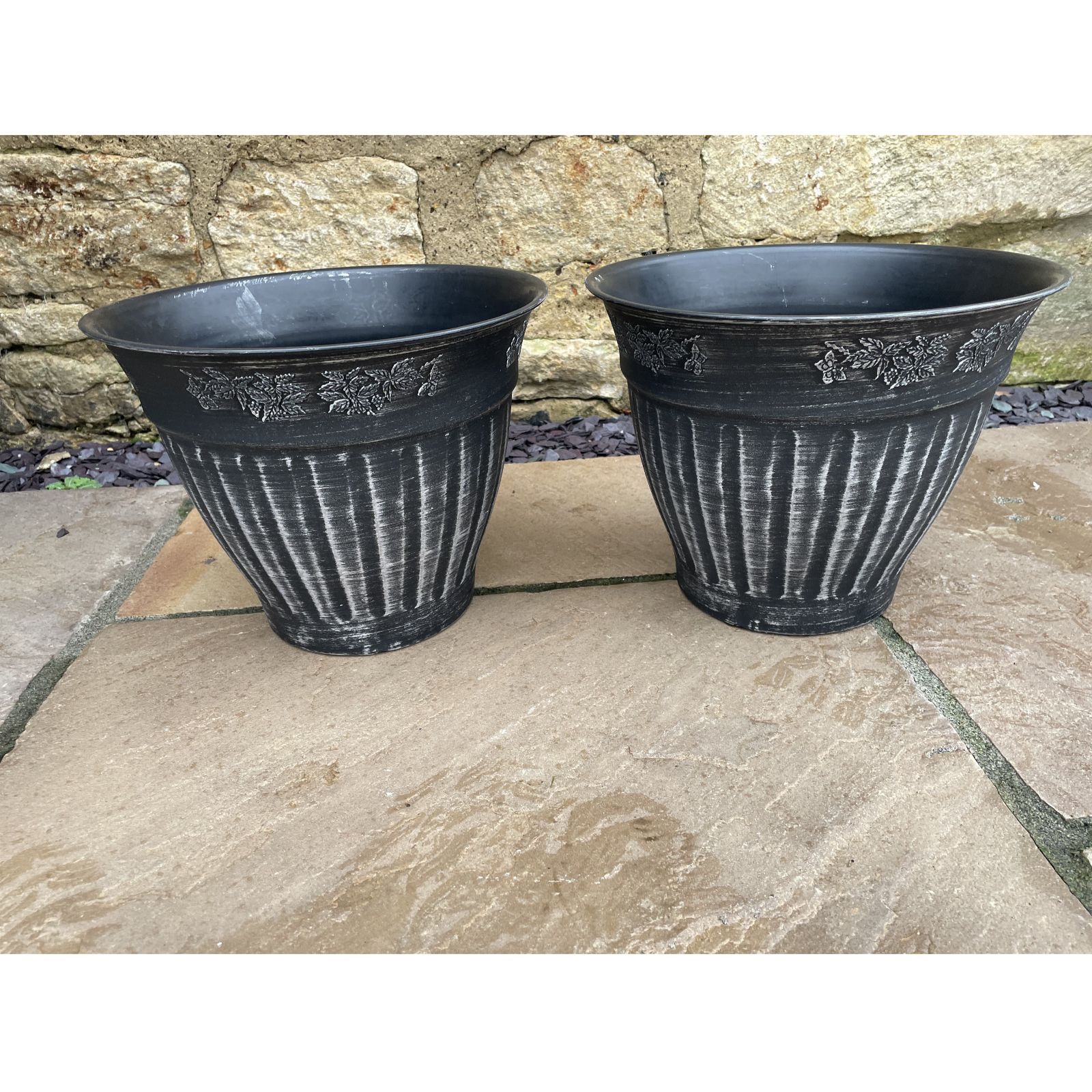 Plants2Garden Large Antique Planter Pair