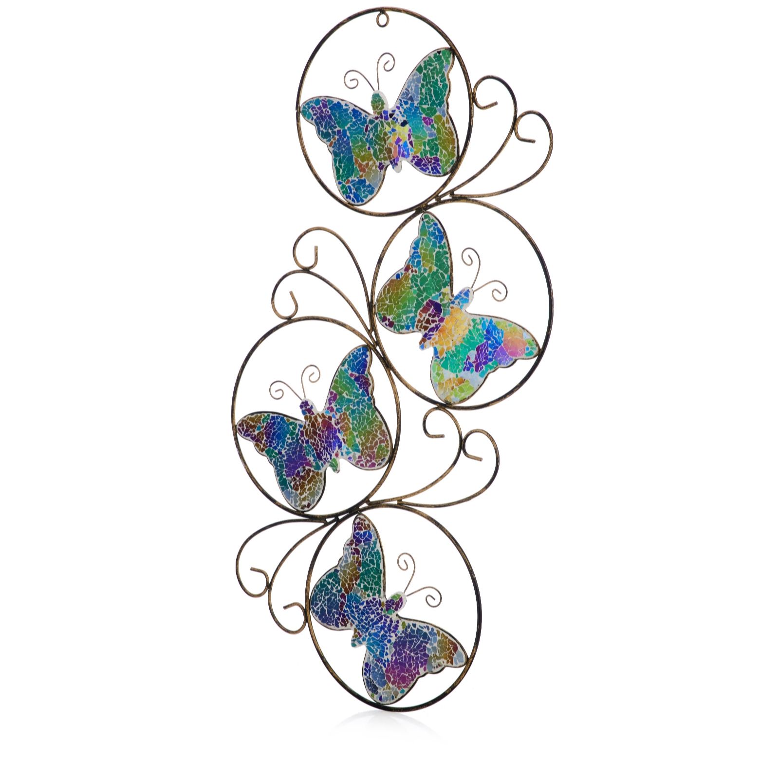 Garden Reflections Mosaic Butterfly Flutter Wall Hanging