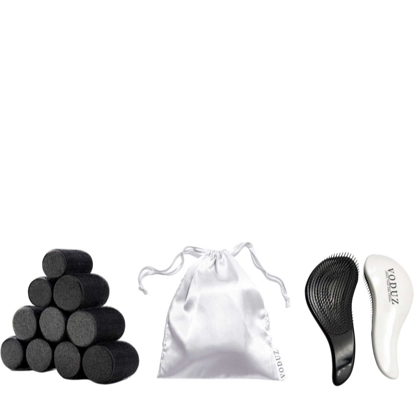 Voduz Mid to Long Hair Root Lift Sleep in Rollers with Brush