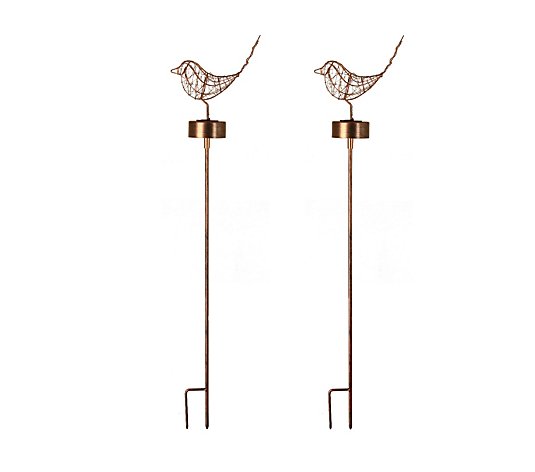 Luxform Set of 2 Battery Operated LED Birds with Detachable Stakes