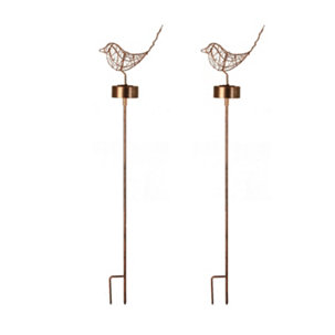 Luxform Set of 2 Battery Operated LED Birds with Detachable Stakes - 722193