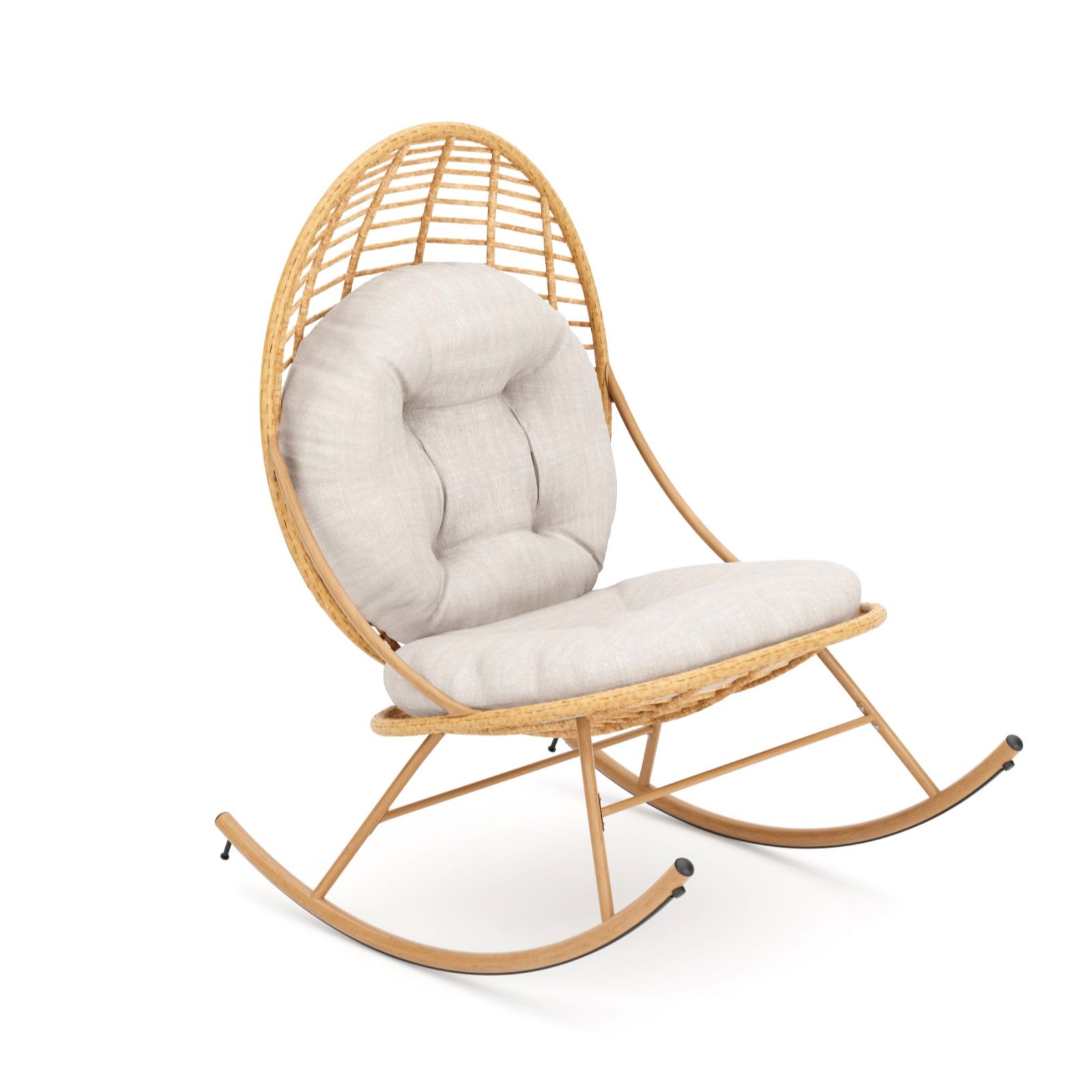 Garden Stories Woven Padded Rocker Chair