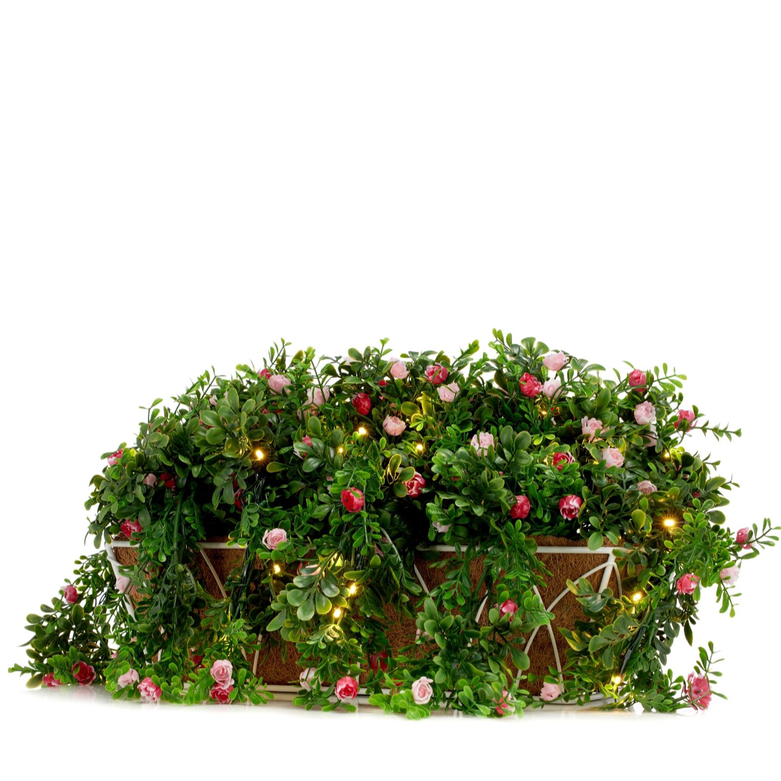 Garden Stories Artificial 40 Lights Pre-lit Window Box