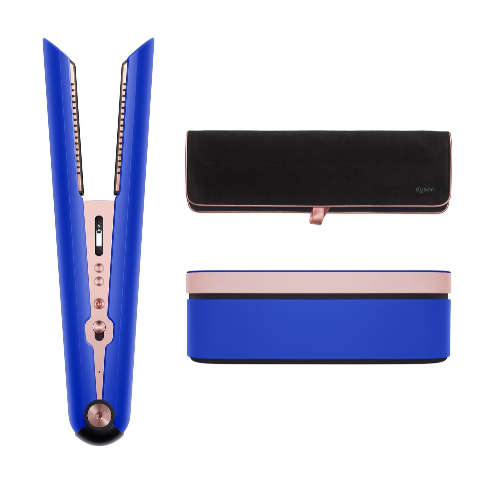Dyson Corrale Hair Straightener Blue Blush with Complimentary Case - QVC UK