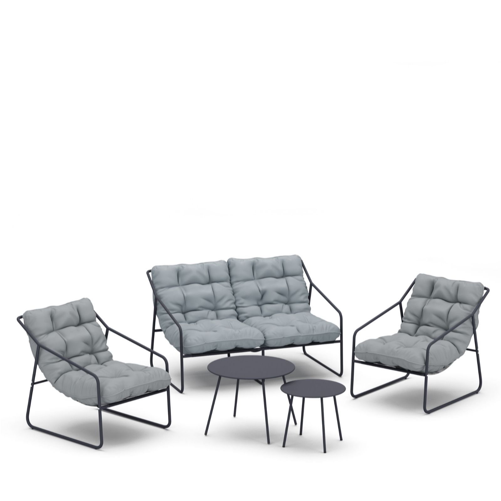 Garden Stories 5 Piece Padded Chairs & Table Conversation Set