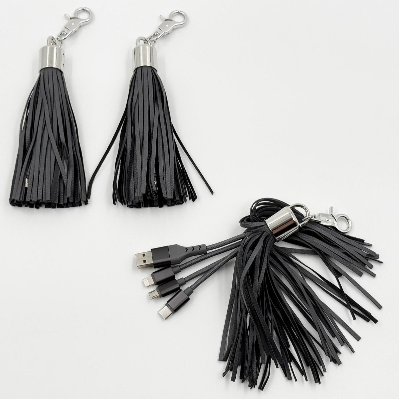 Outlet Groovz Universal 3 in 1 Charging Cable Tassel Bag Charm