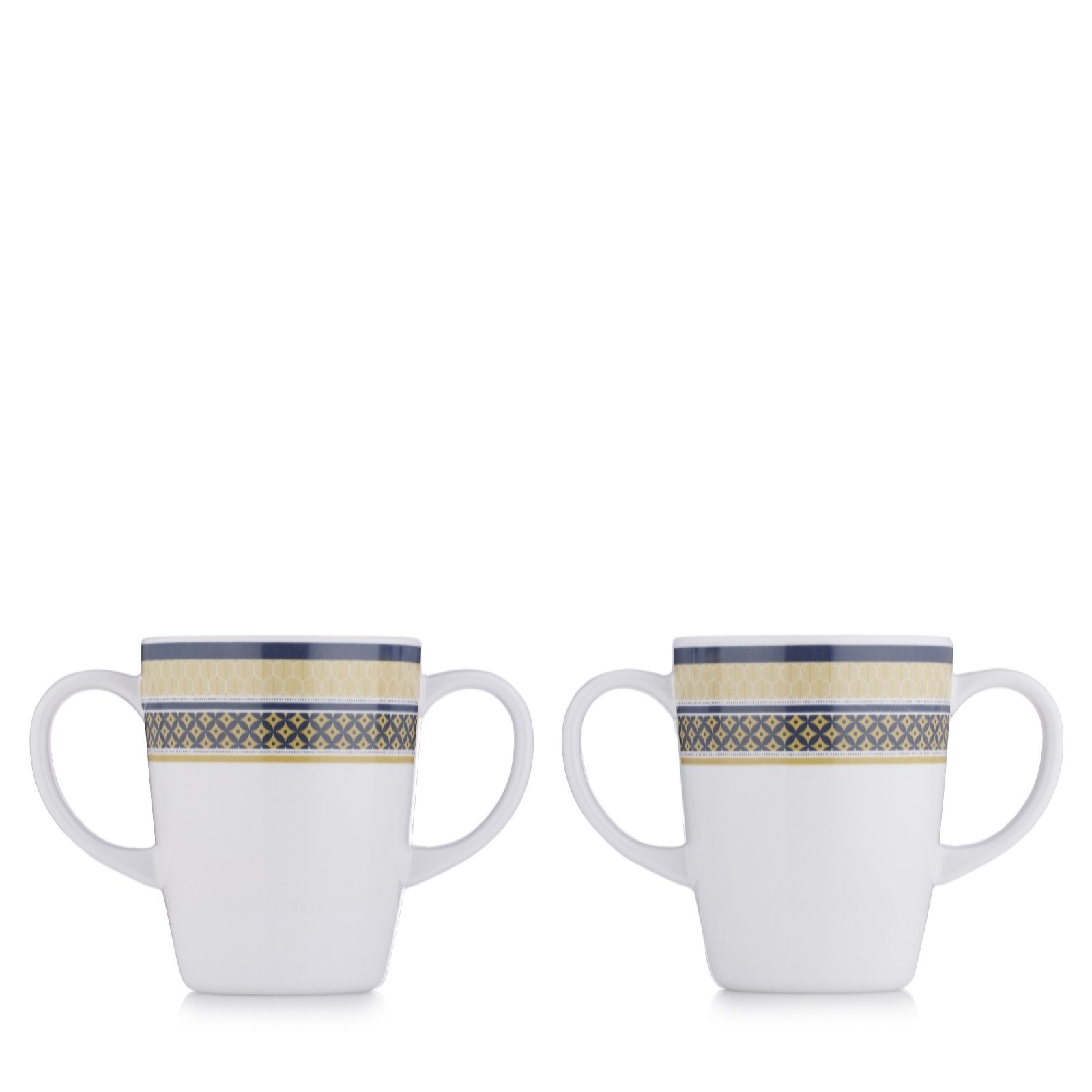 Outlet Rosa Lifestyle Set of 2 Double Handed Mugs