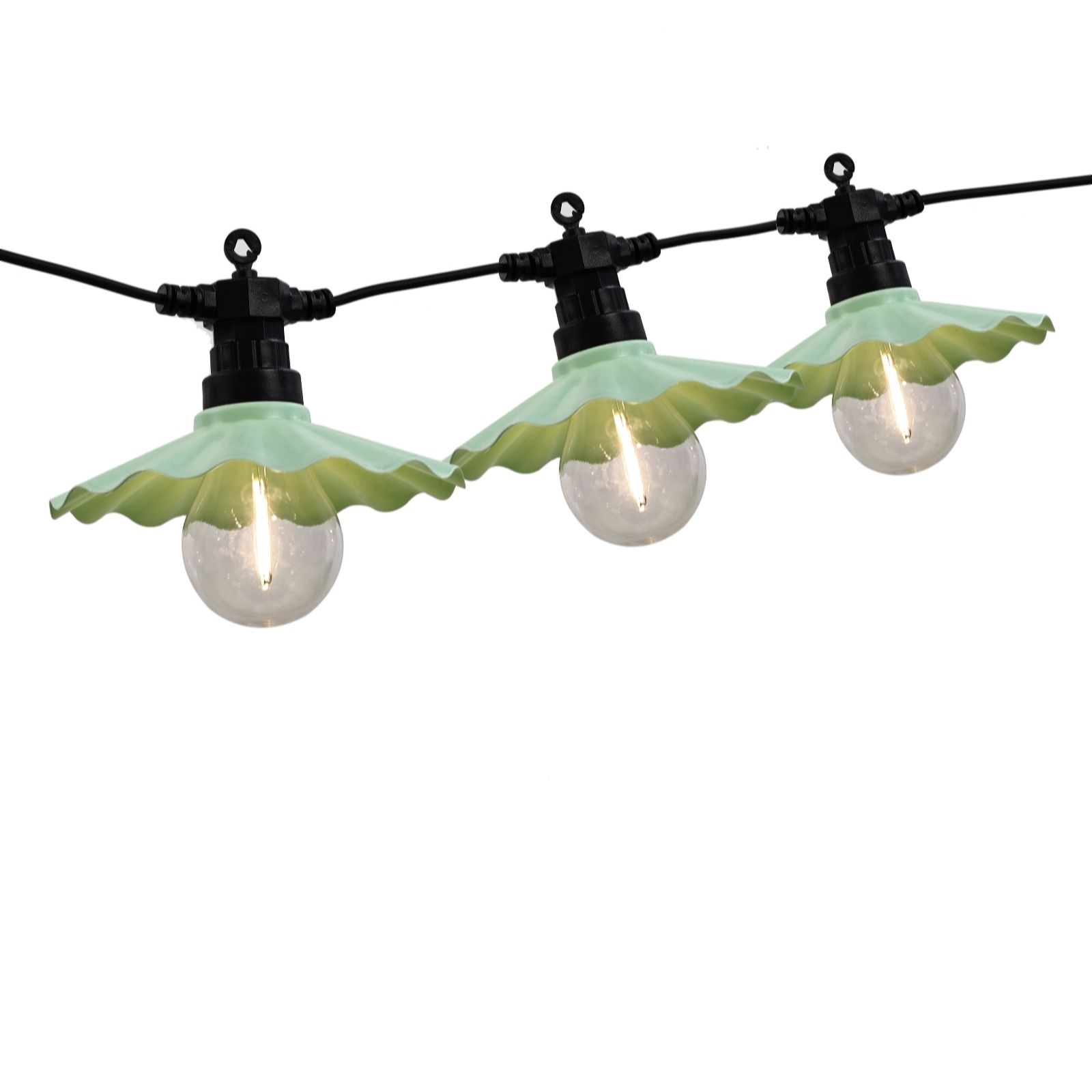 Outlet Garden Stories Collection Solar Fluted 8 Bulb String Lights
