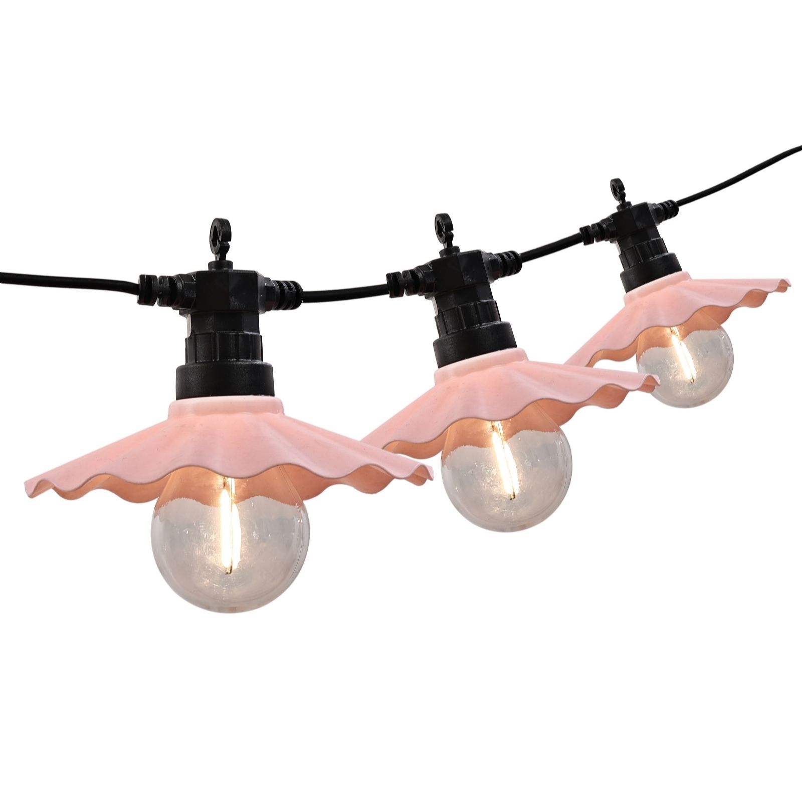 Outlet Garden Stories Collection Solar Fluted 8 Bulb String Lights