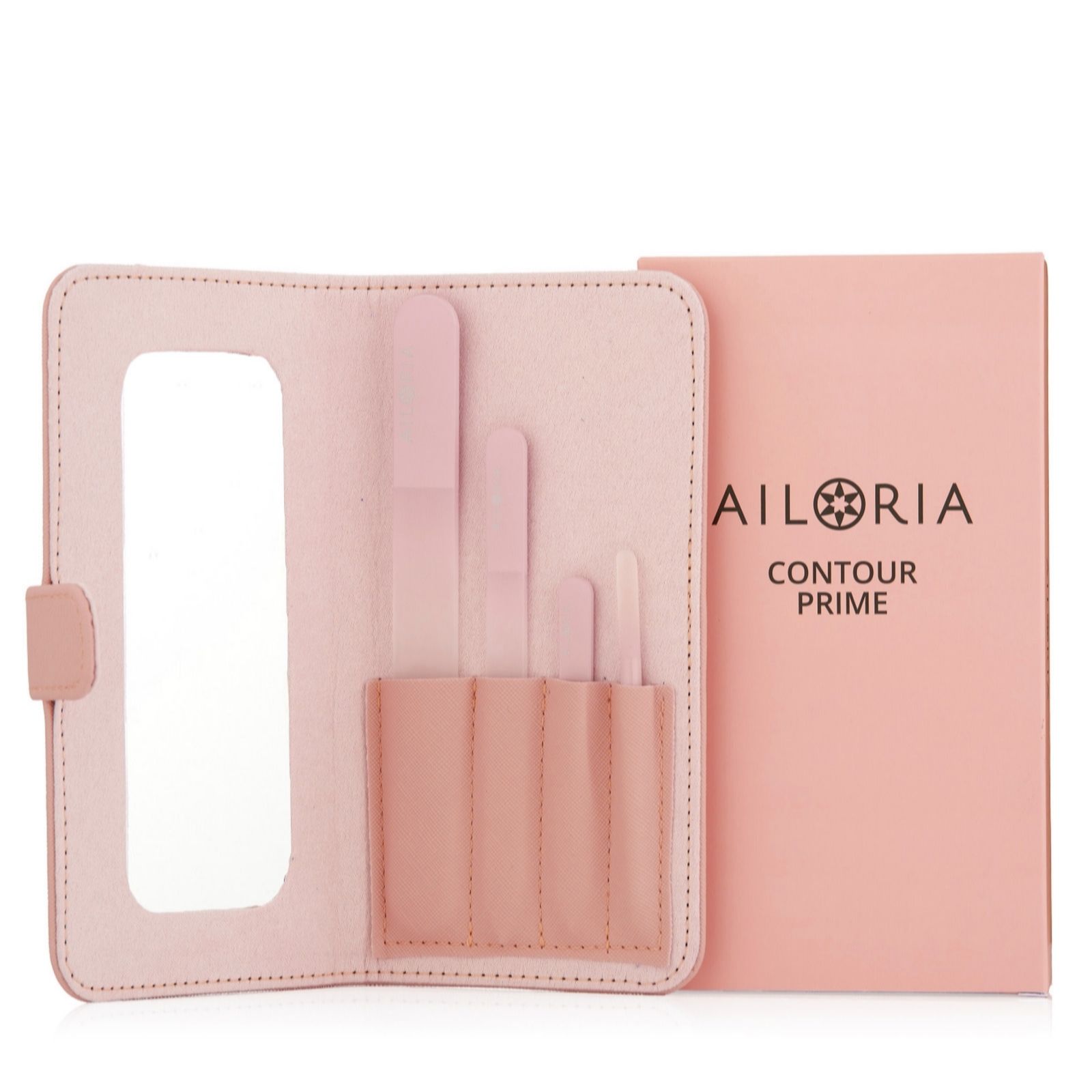 AILORIA Contour Prime Glass Nail File Set with Case & Mirror